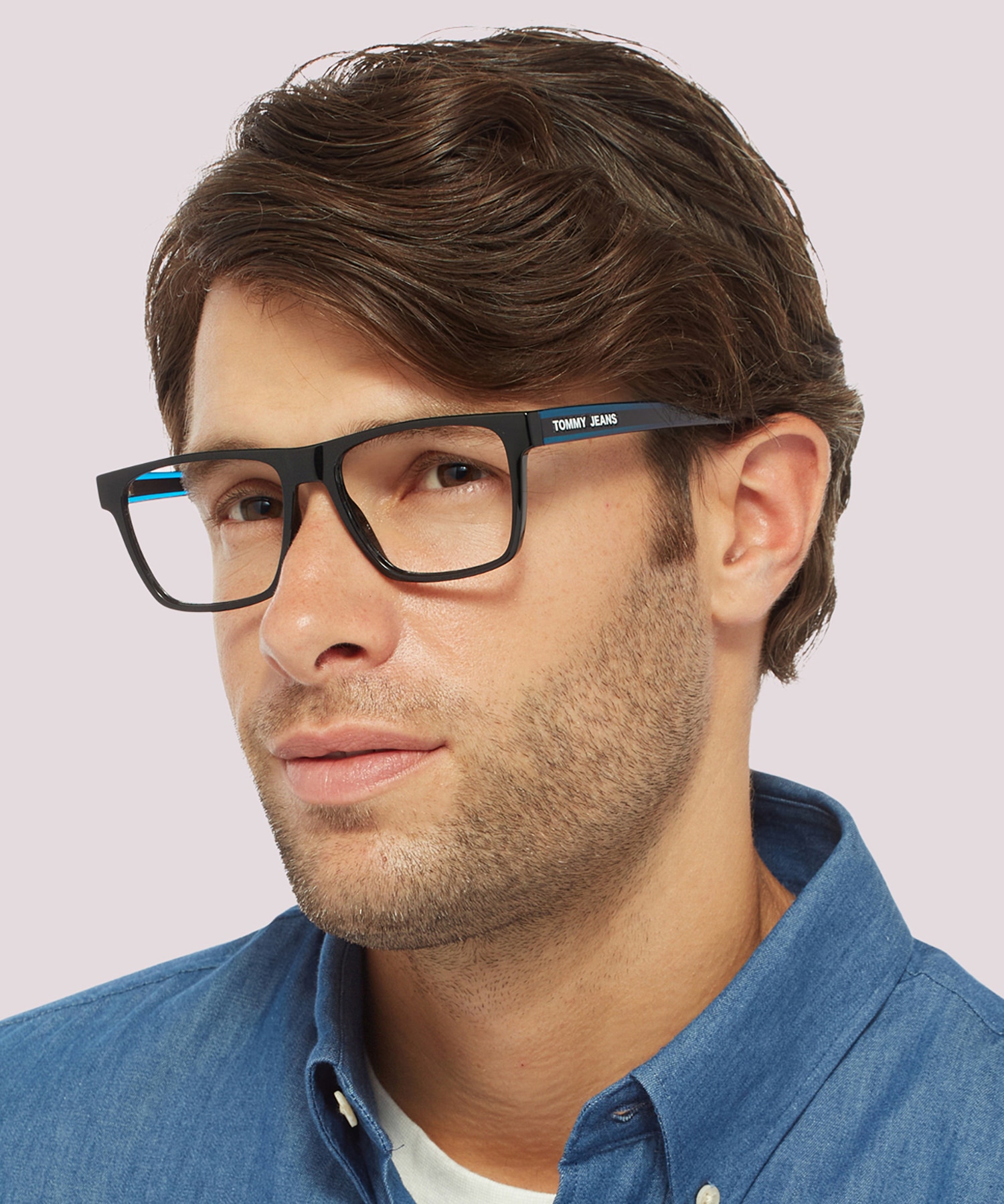 TJ 0058 Black PlasticEyeglass Frames for Men for Glasses Direct