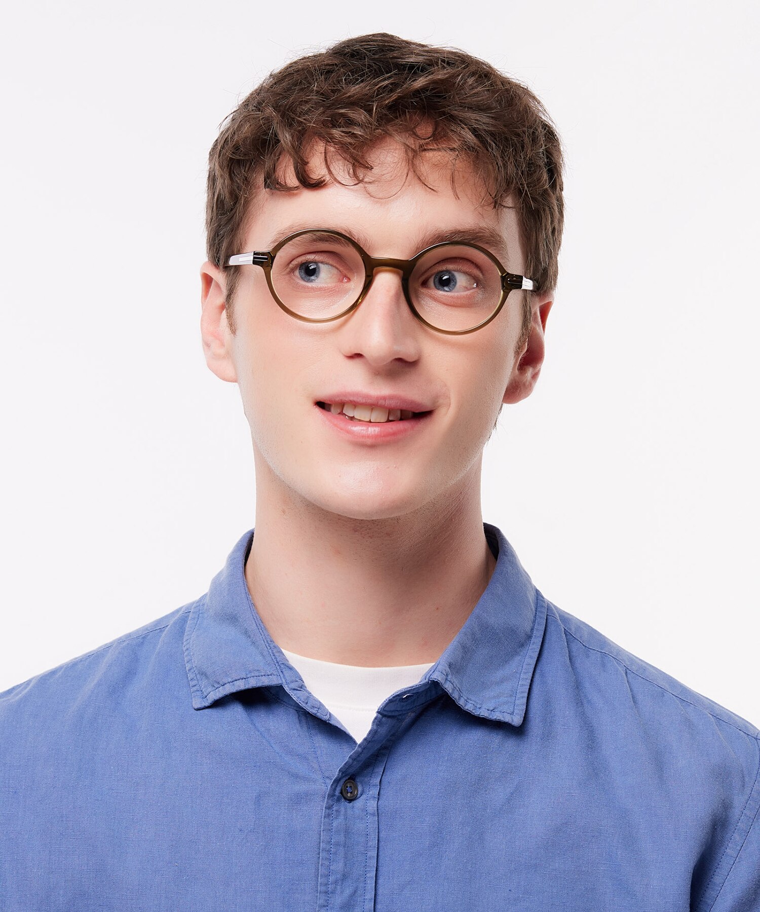 Kilburn Translucent Khaki Green AcetateEyeglass Frames for Men for Glasses Direct
