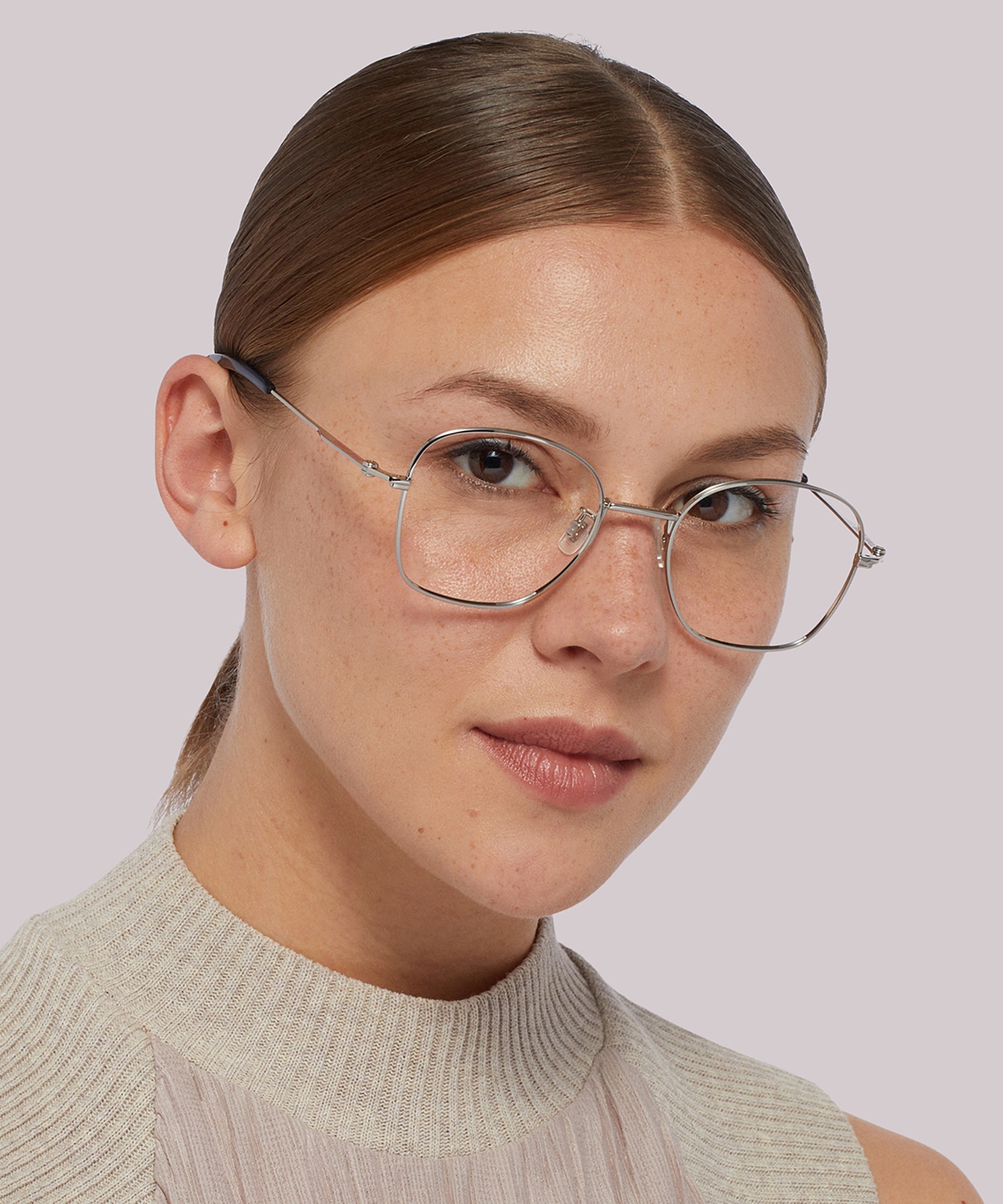 TJ 0072/F Silver MetalEyeglass Frames for Women for Glasses Direct