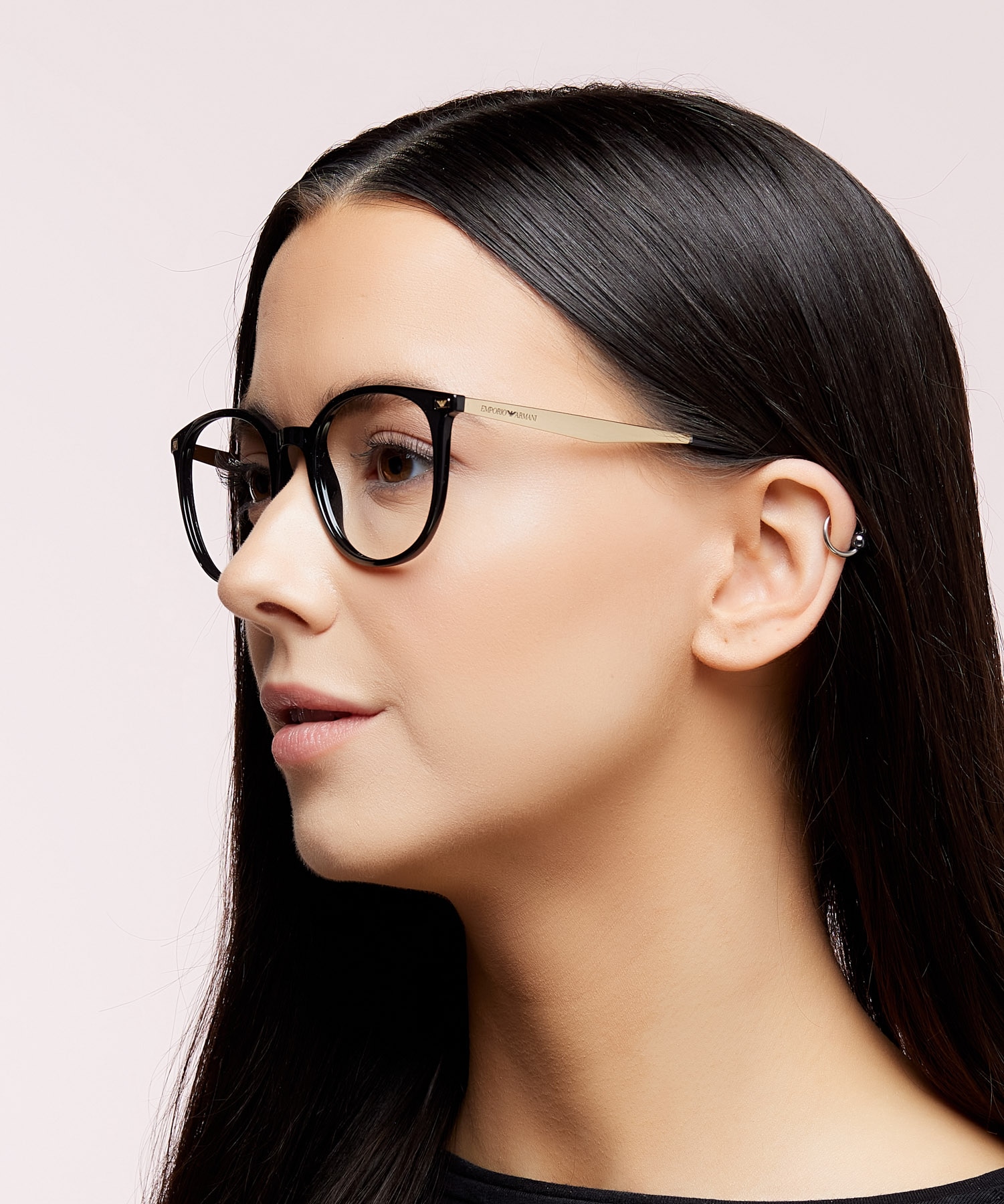 EA3168 Shiny Black PlasticEyeglass Frames for Women for Glasses Direct