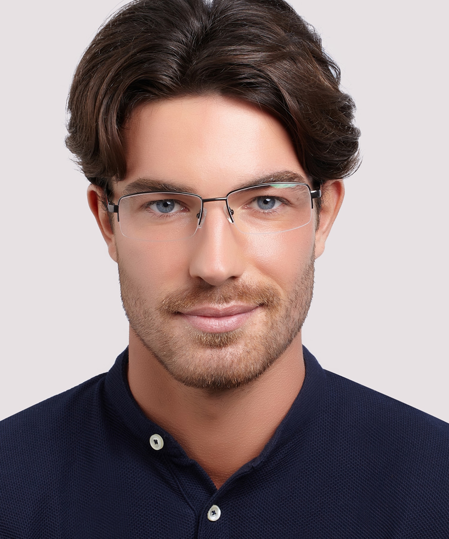 Taylor Gunmetal MetalEyeglass Frames for Men for Glasses Direct