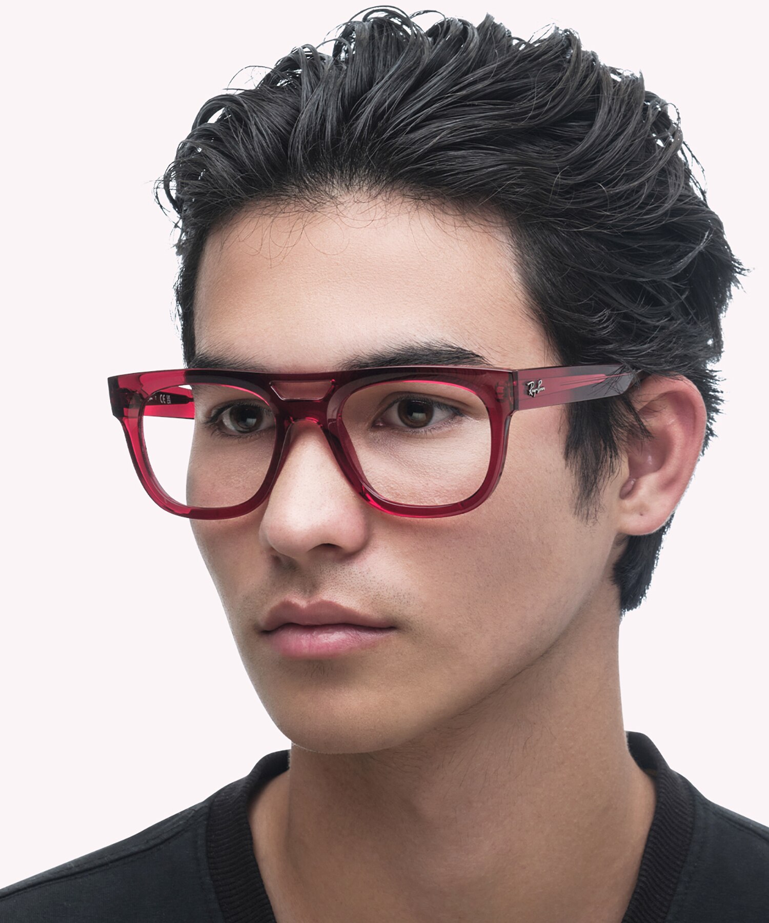Lloyd Optics Bio-Based Transparent Red PlasticEyeglass Frames for Men for Glasses Direct