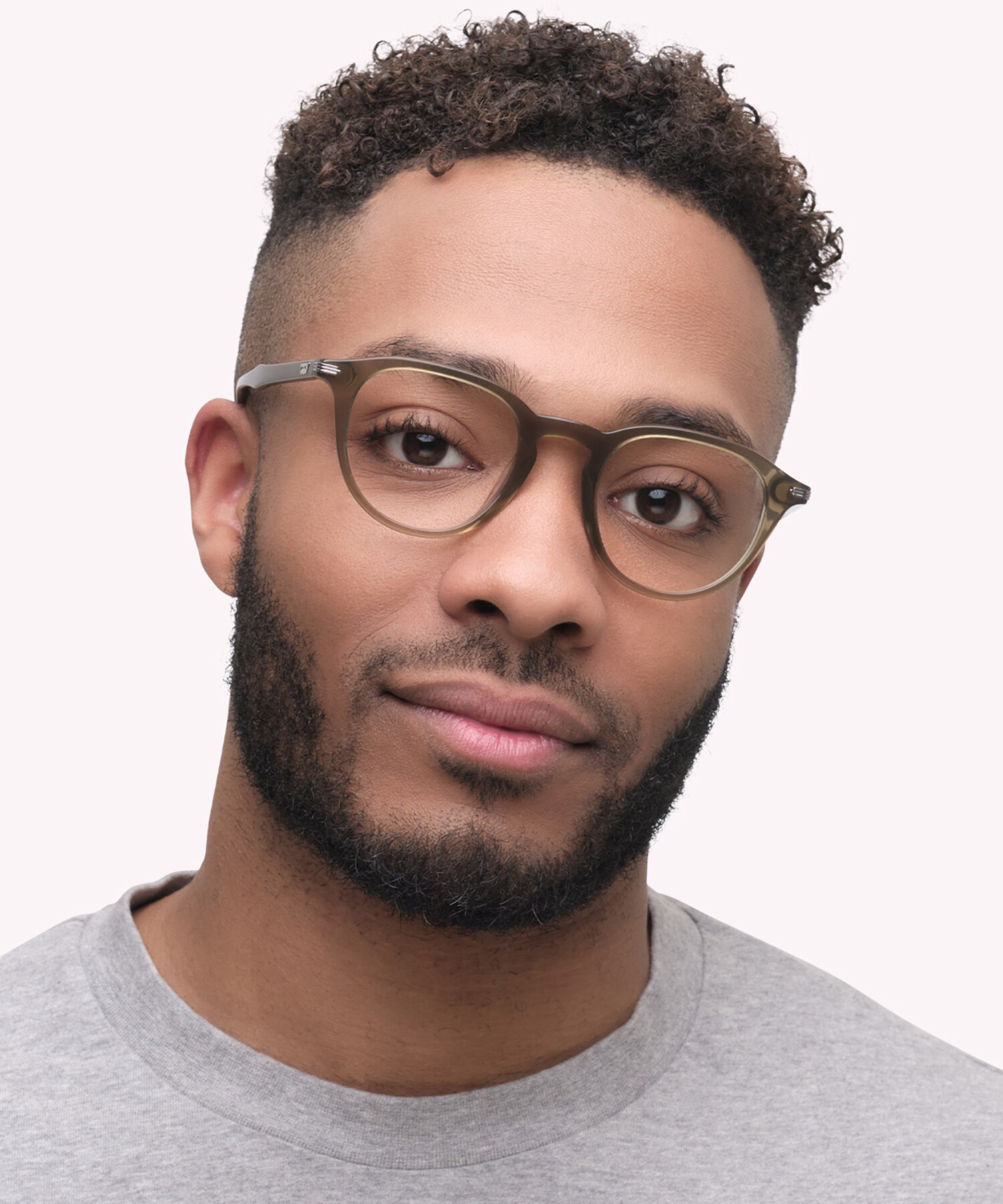 LV 5040 Brown PlasticEyeglass Frames for Men for Glasses Direct