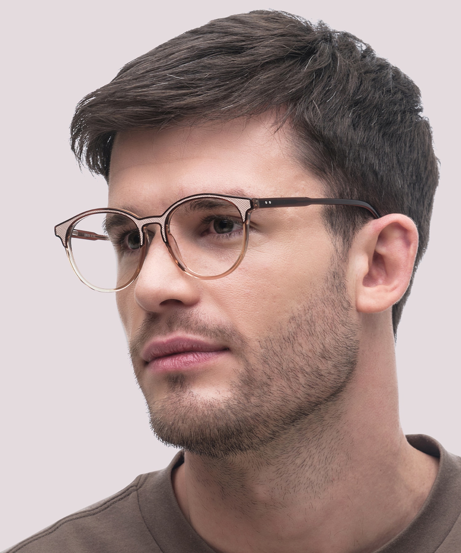 Harrow Crystal Nude AcetateEyeglass Frames for Men for Glasses Direct