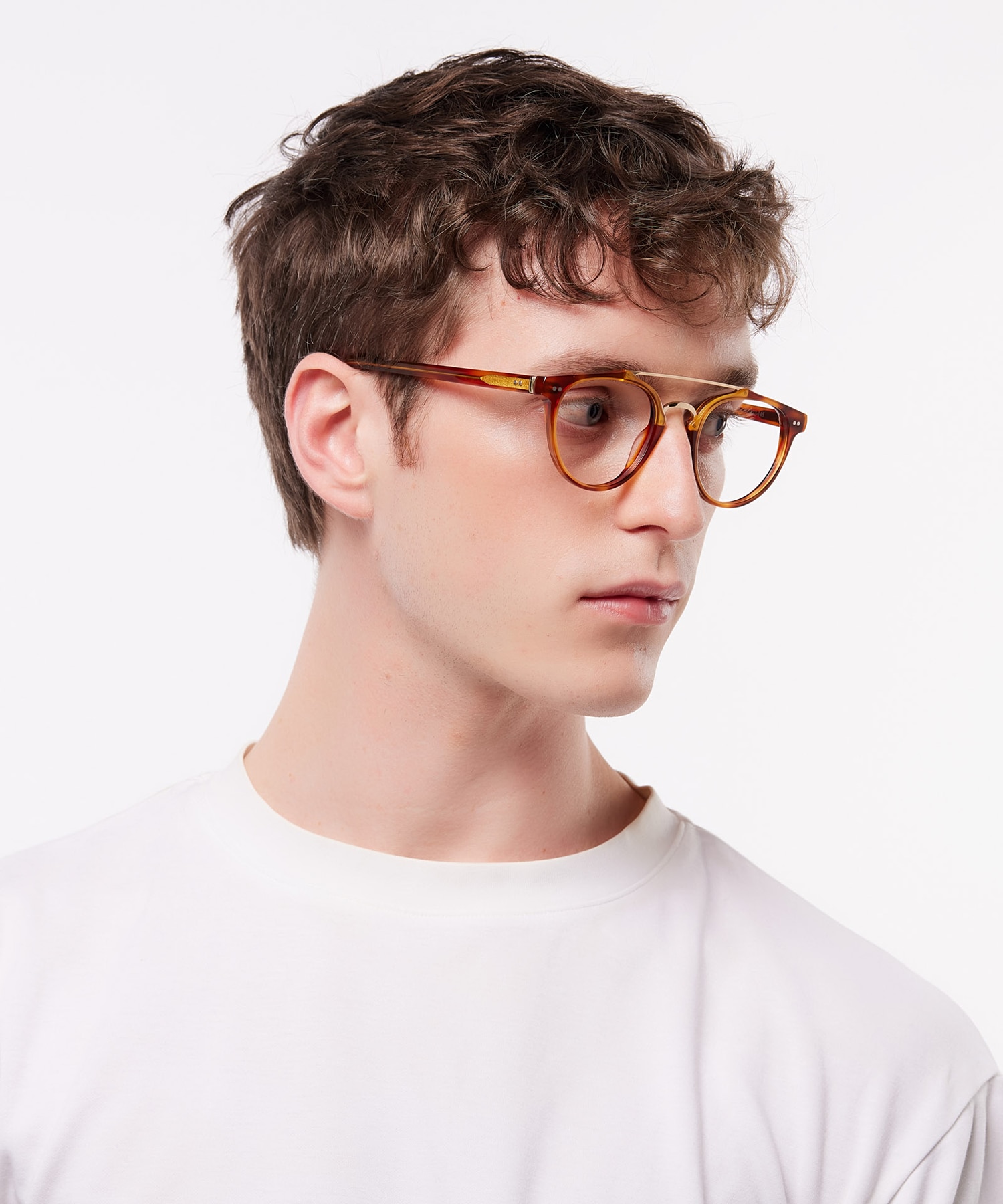 Keaton Honey Havana & Gold AcetateEyeglass Frames for Men for Glasses Direct