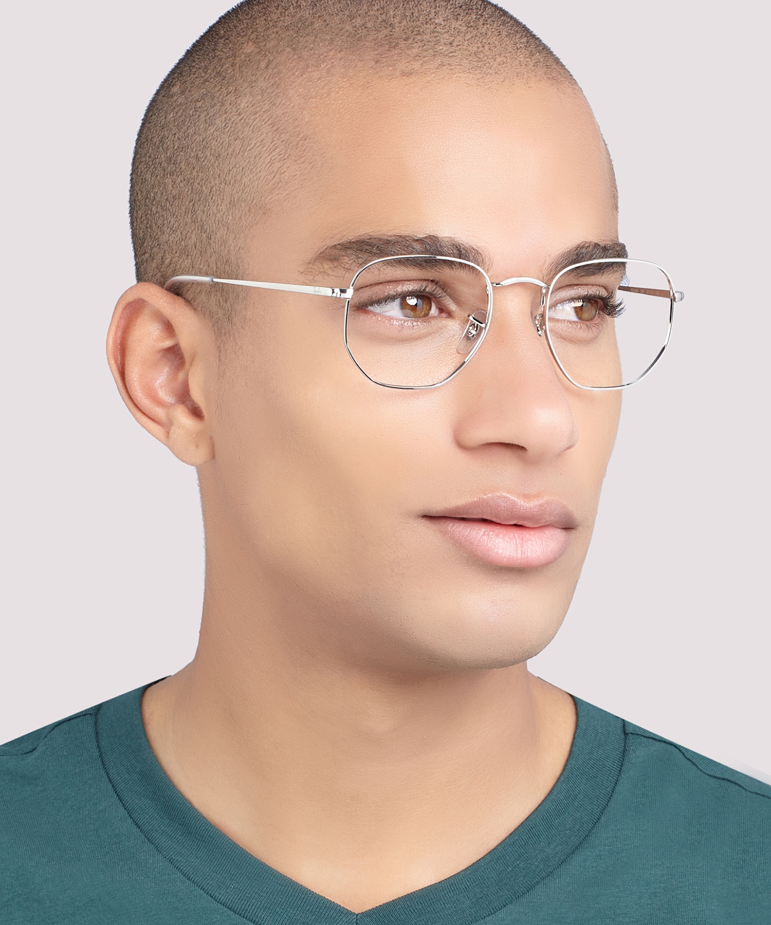 RB6448 Silver MetalEyeglass Frames for Men for Glasses Direct