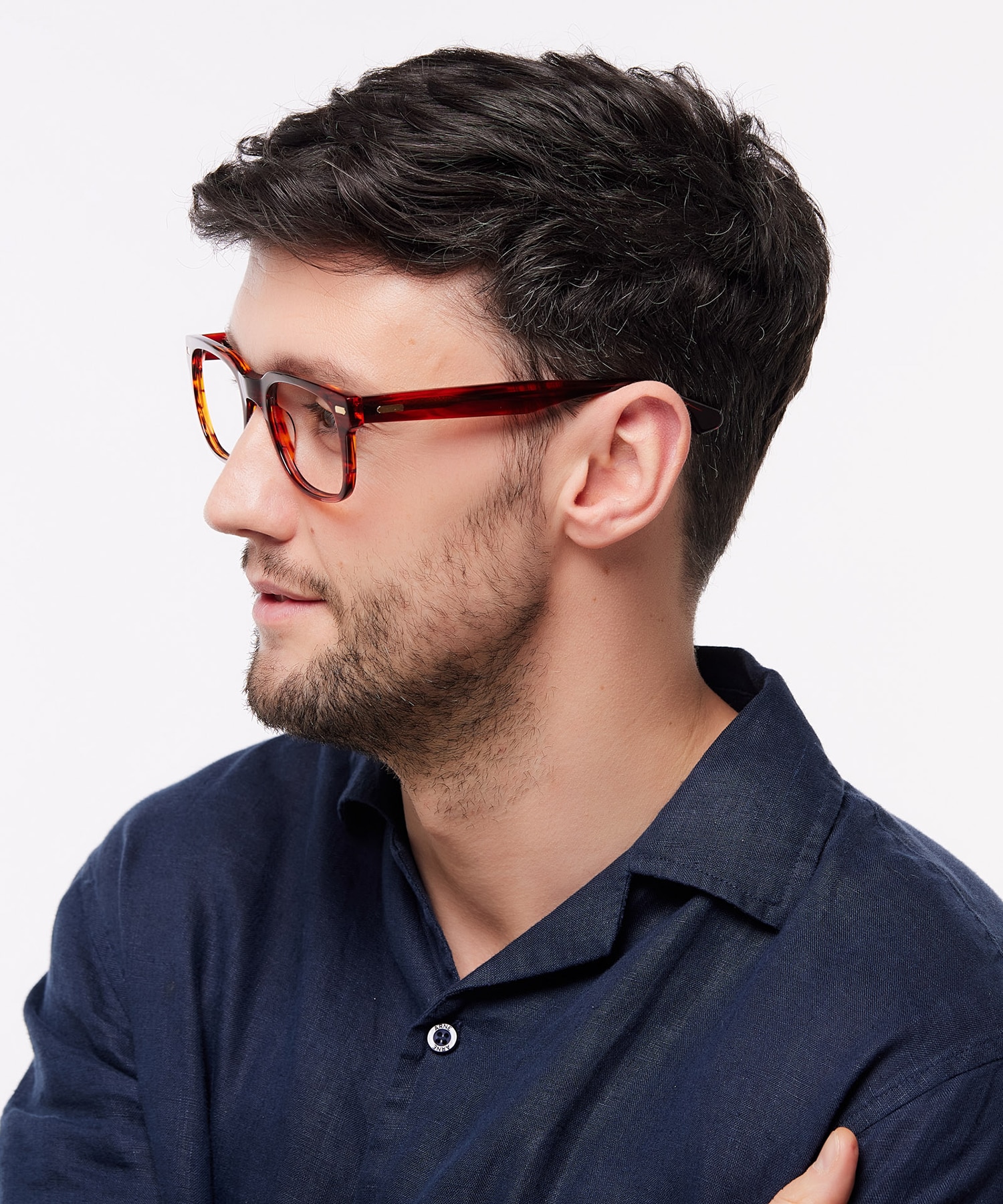 Kaiden Horn Brown Orange AcetateEyeglass Frames for Men for Glasses Direct