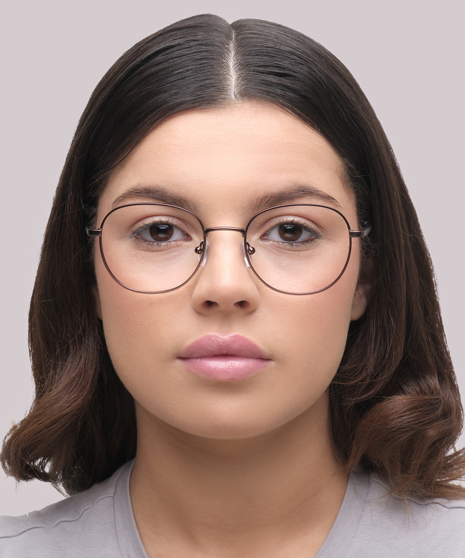 Harlan Satin Gunmetal MetalEyeglass Frames for Women for Glasses Direct