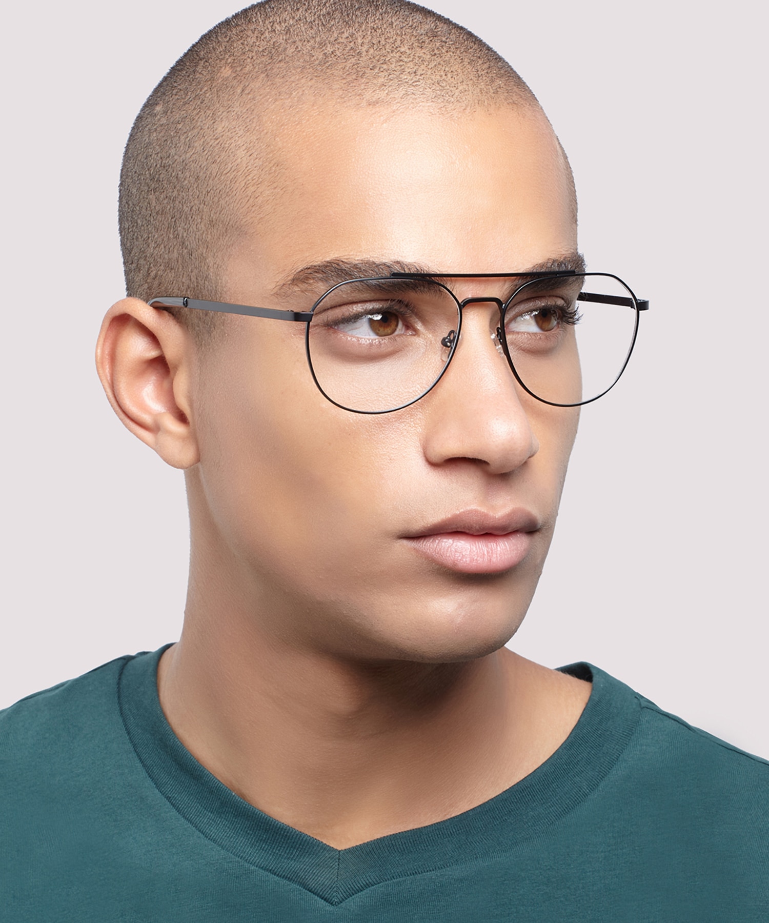 Colby Matte Black MetalEyeglass Frames for Men for Glasses Direct