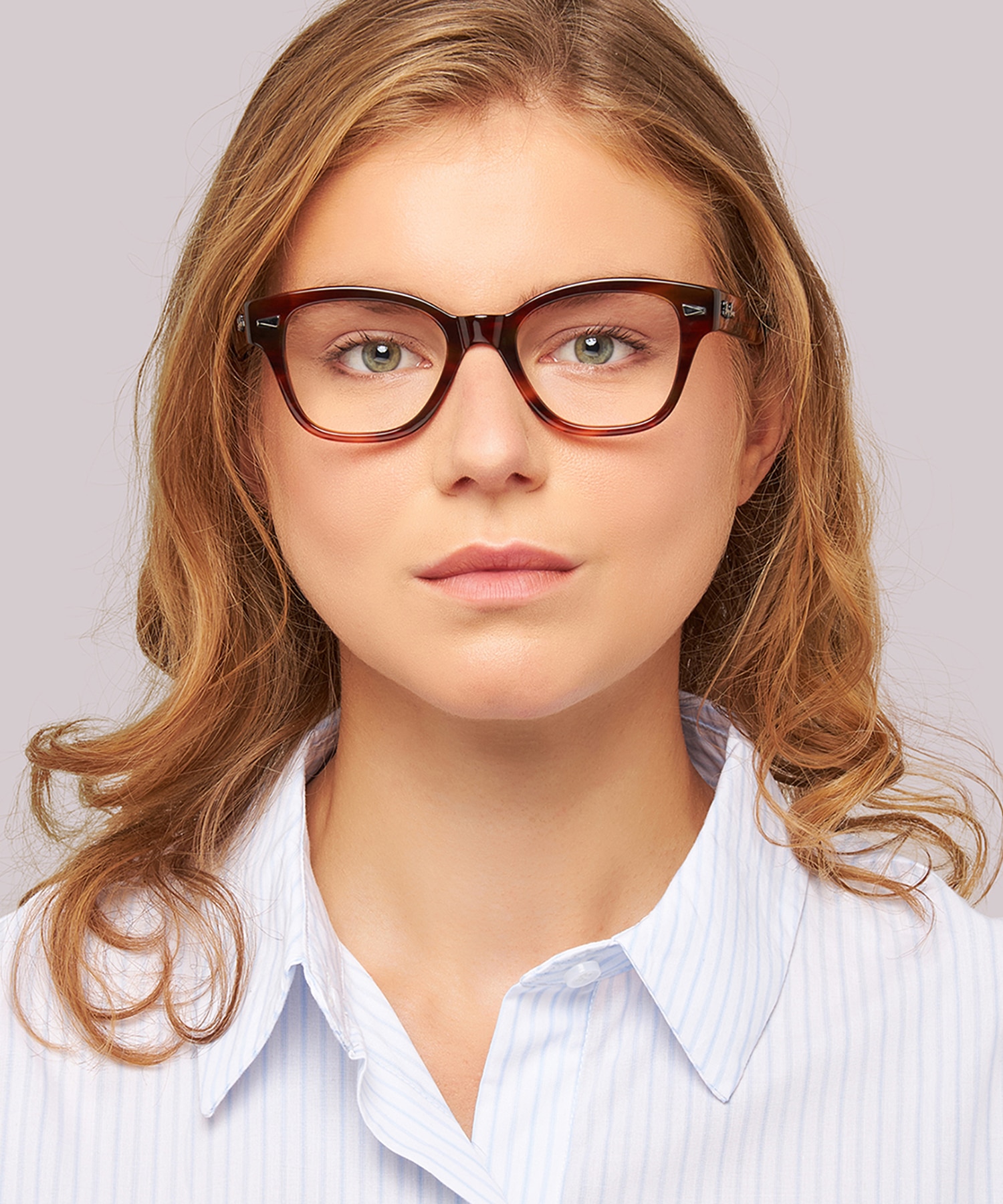 RB0880 OPTICS Striped Havana AcetateEyeglass Frames for Women for Glasses Direct