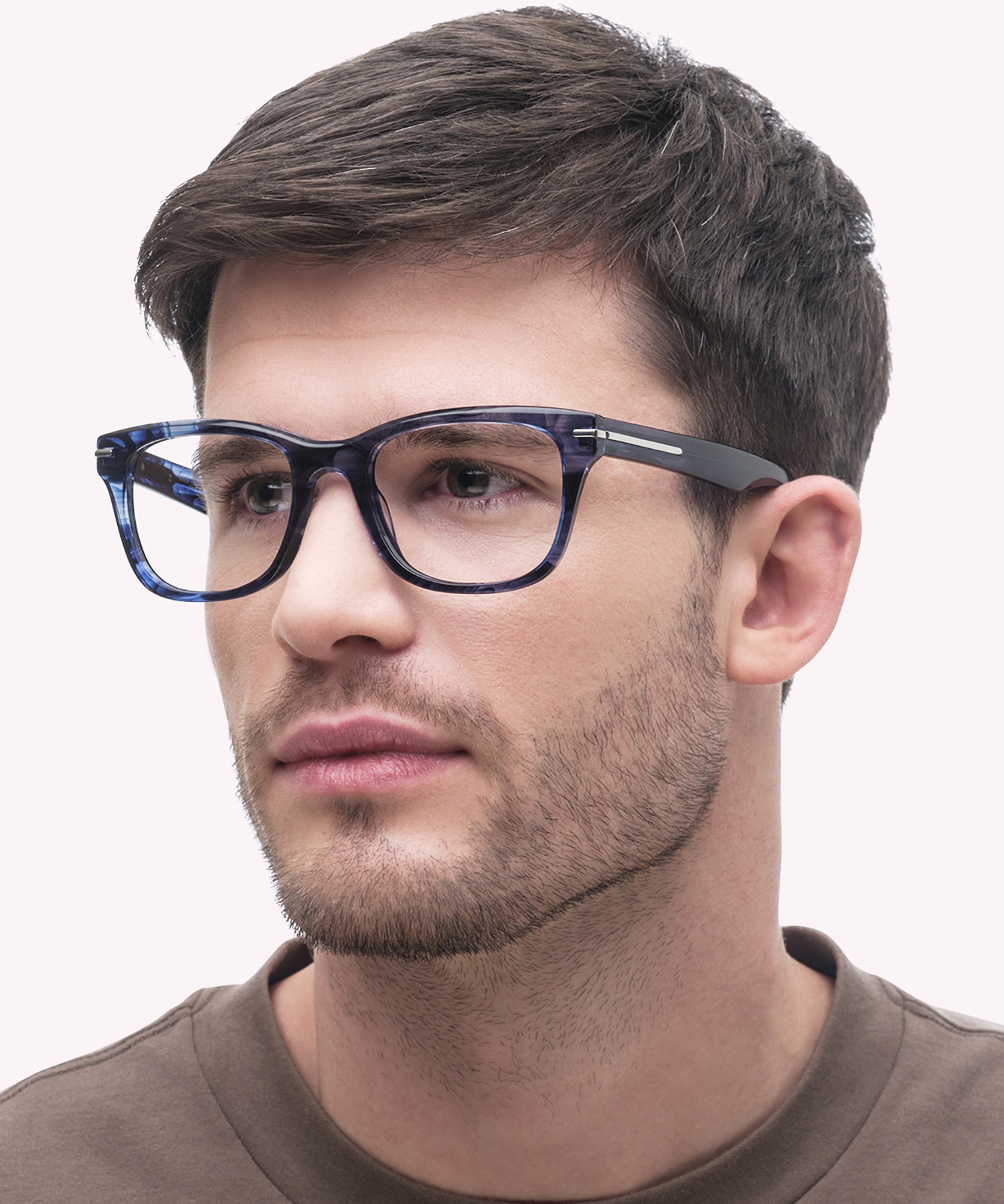 Hammersmith Blue Horn AcetateEyeglass Frames for Men for Glasses Direct