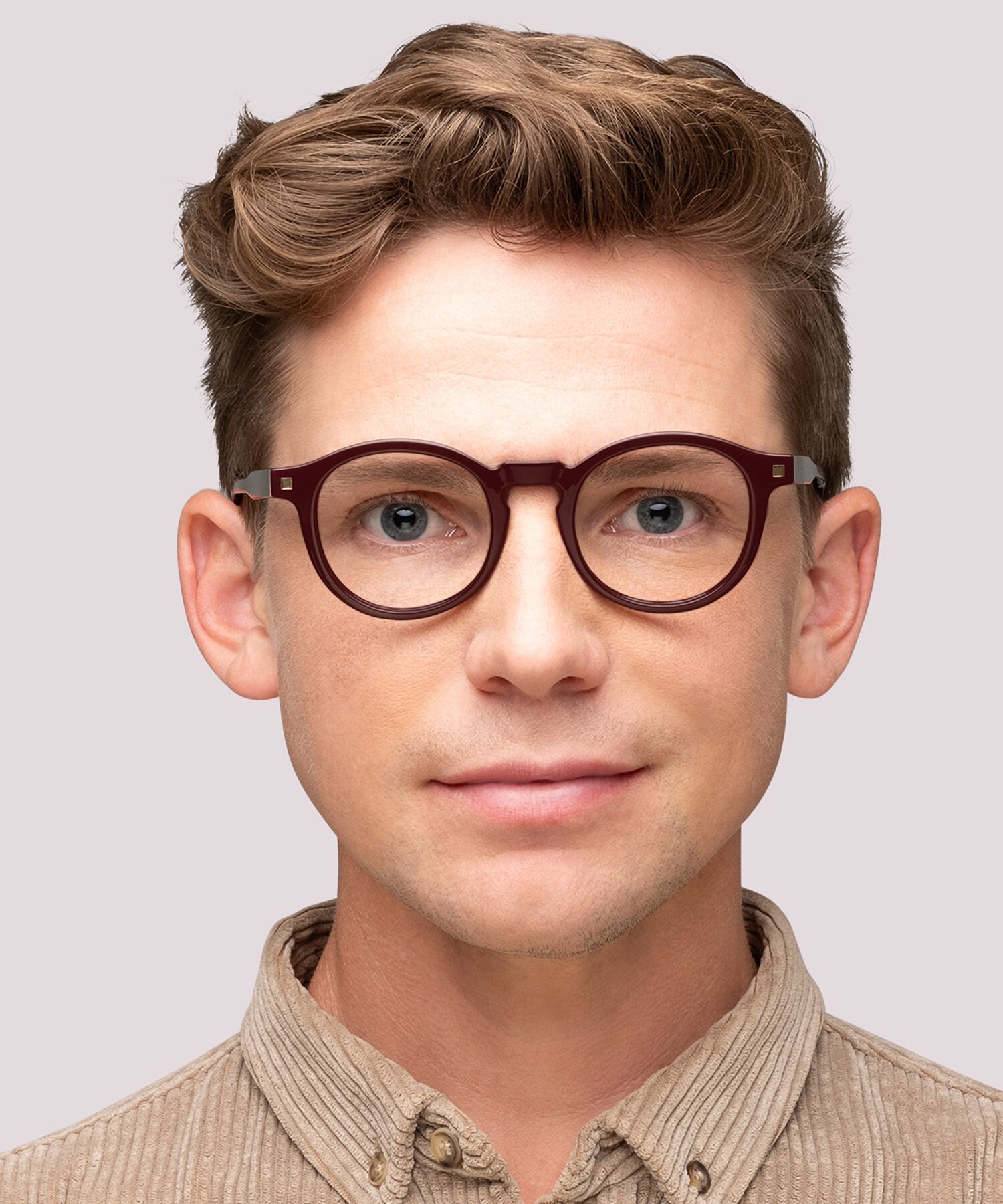 PLD D492 Burgundy PlasticEyeglass Frames for Men for Glasses Direct