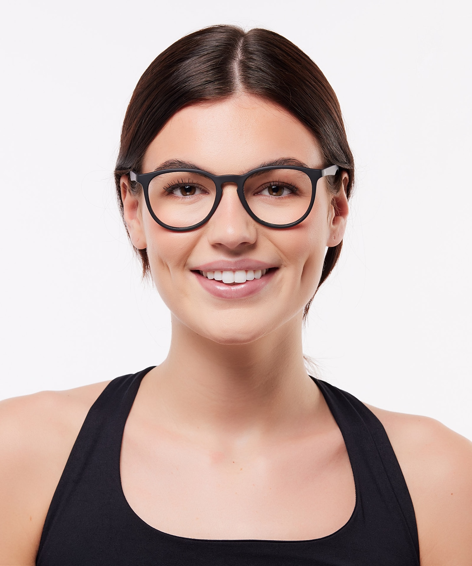 RB7046 Rubber Black PlasticEyeglass Frames for Women for Glasses Direct