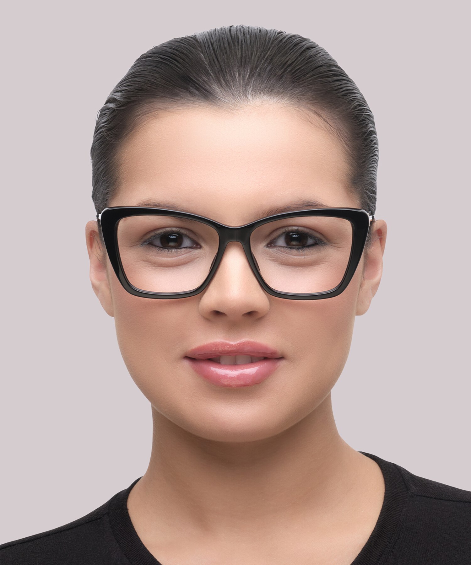 JC375 9M Black AcetateEyeglass Frames for Women for Glasses Direct