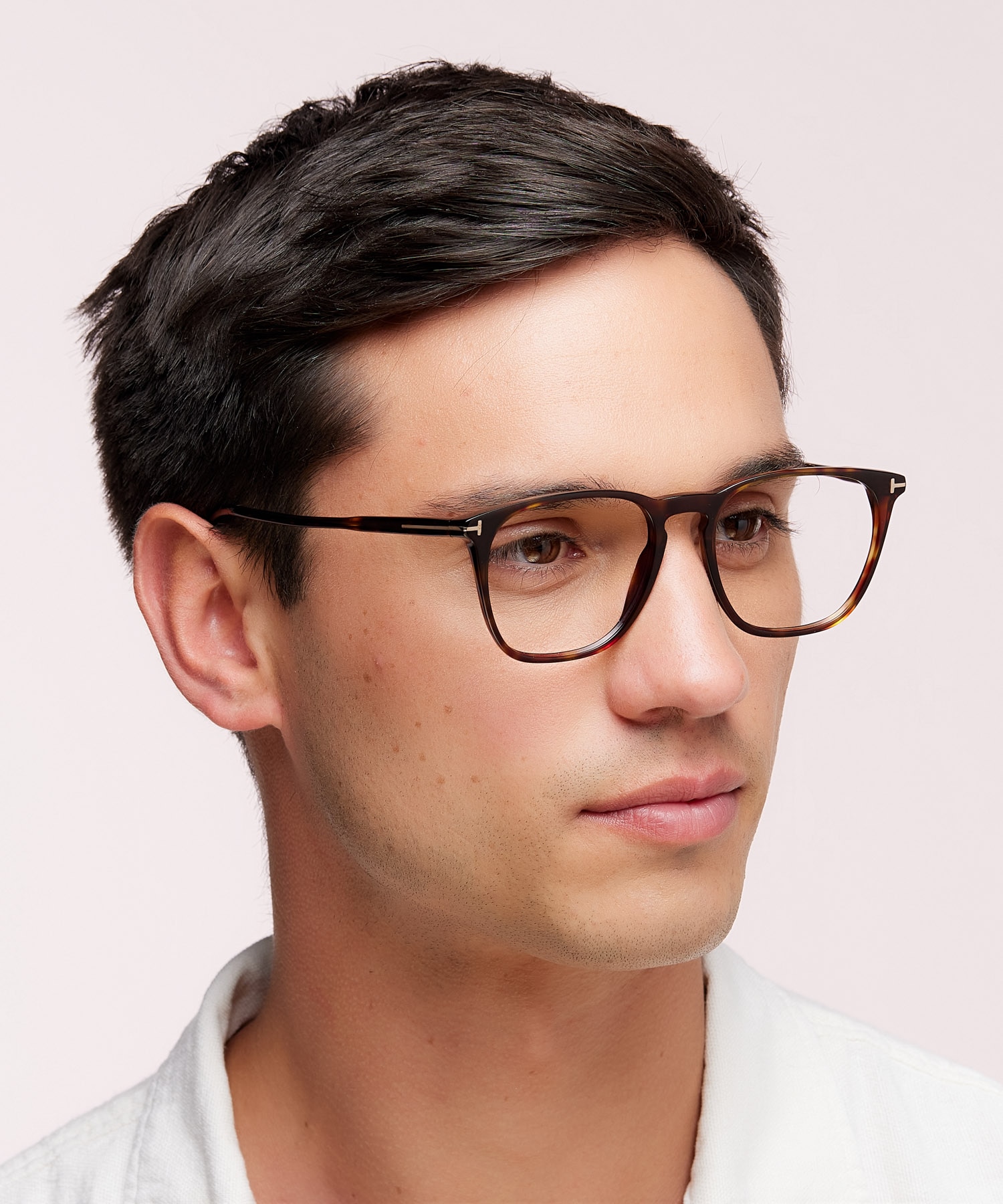 FT5937-B Tortoise Black AcetateEyeglass Frames for Men for Glasses Direct