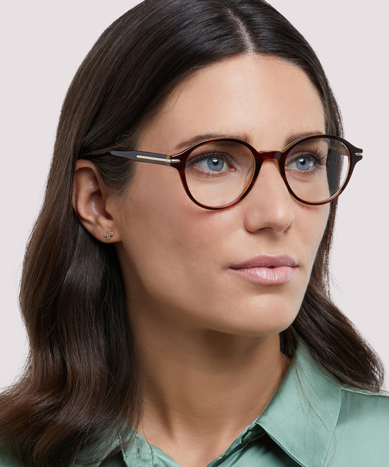 Canary Shiny Brown Horn AcetateEyeglass Frames for Women for Glasses Direct