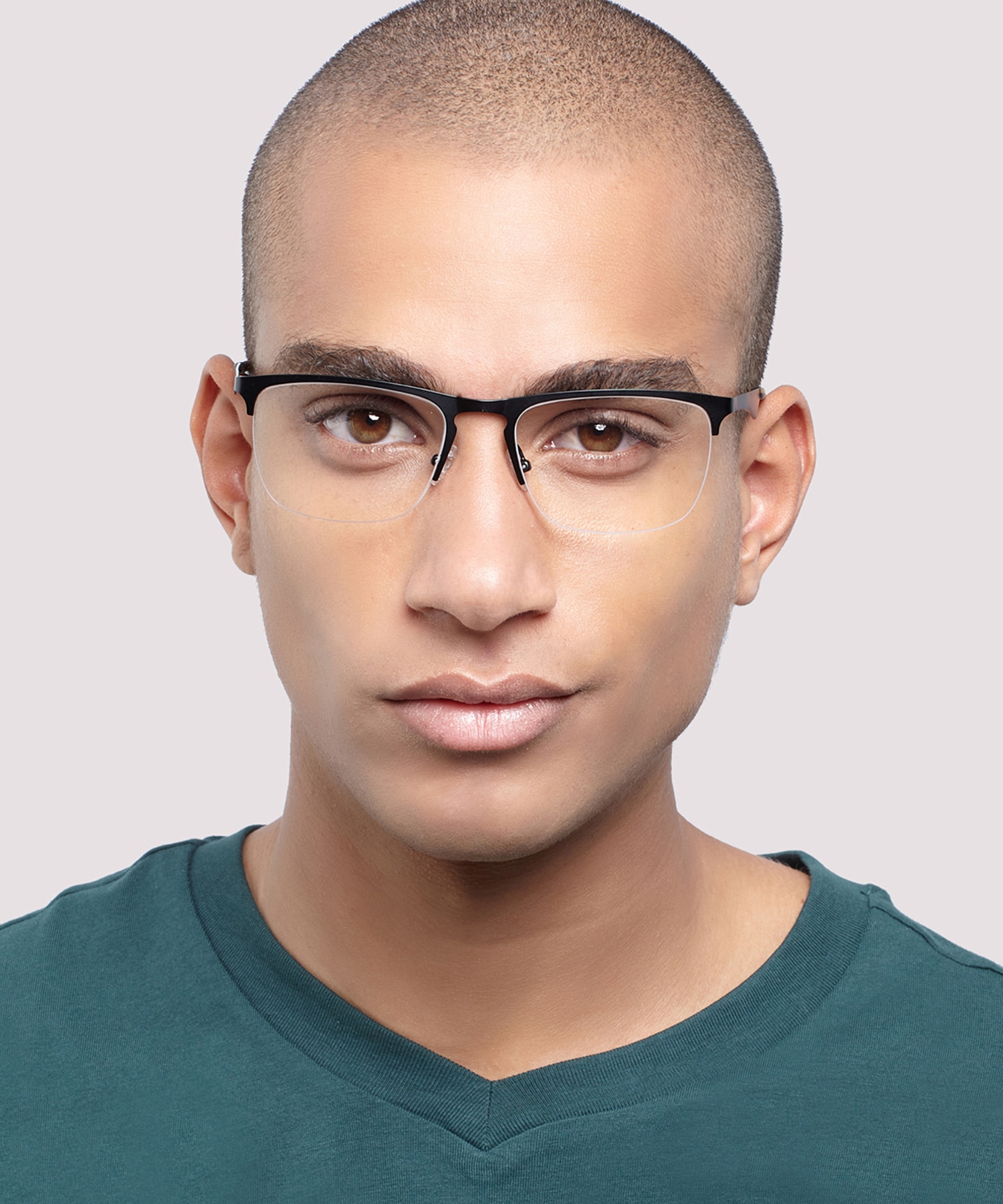 Joe1 Matte Black MetalEyeglass Frames for Men for Glasses Direct
