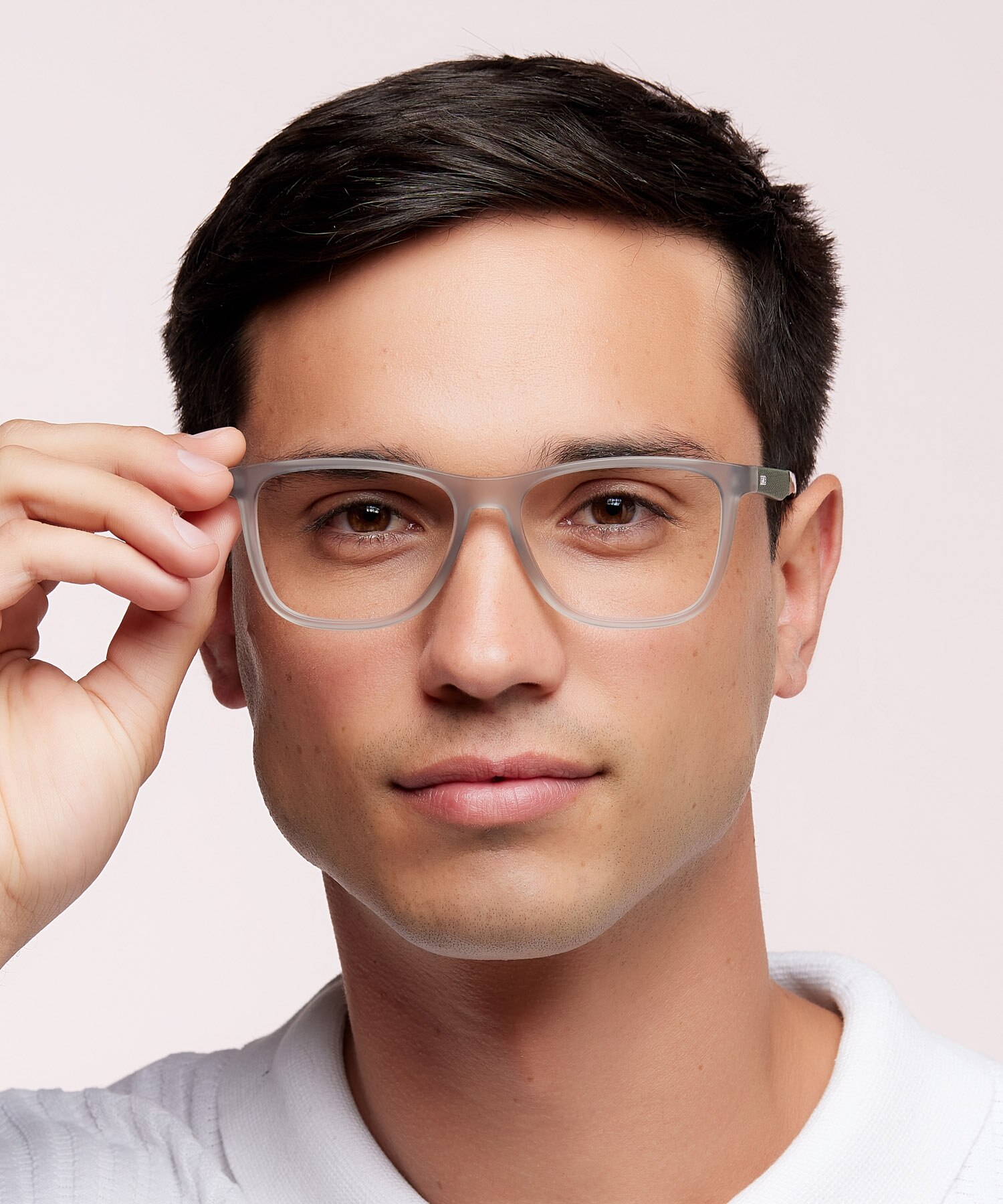 LV 5050 Grey Green PlasticEyeglass Frames for Men for Glasses Direct