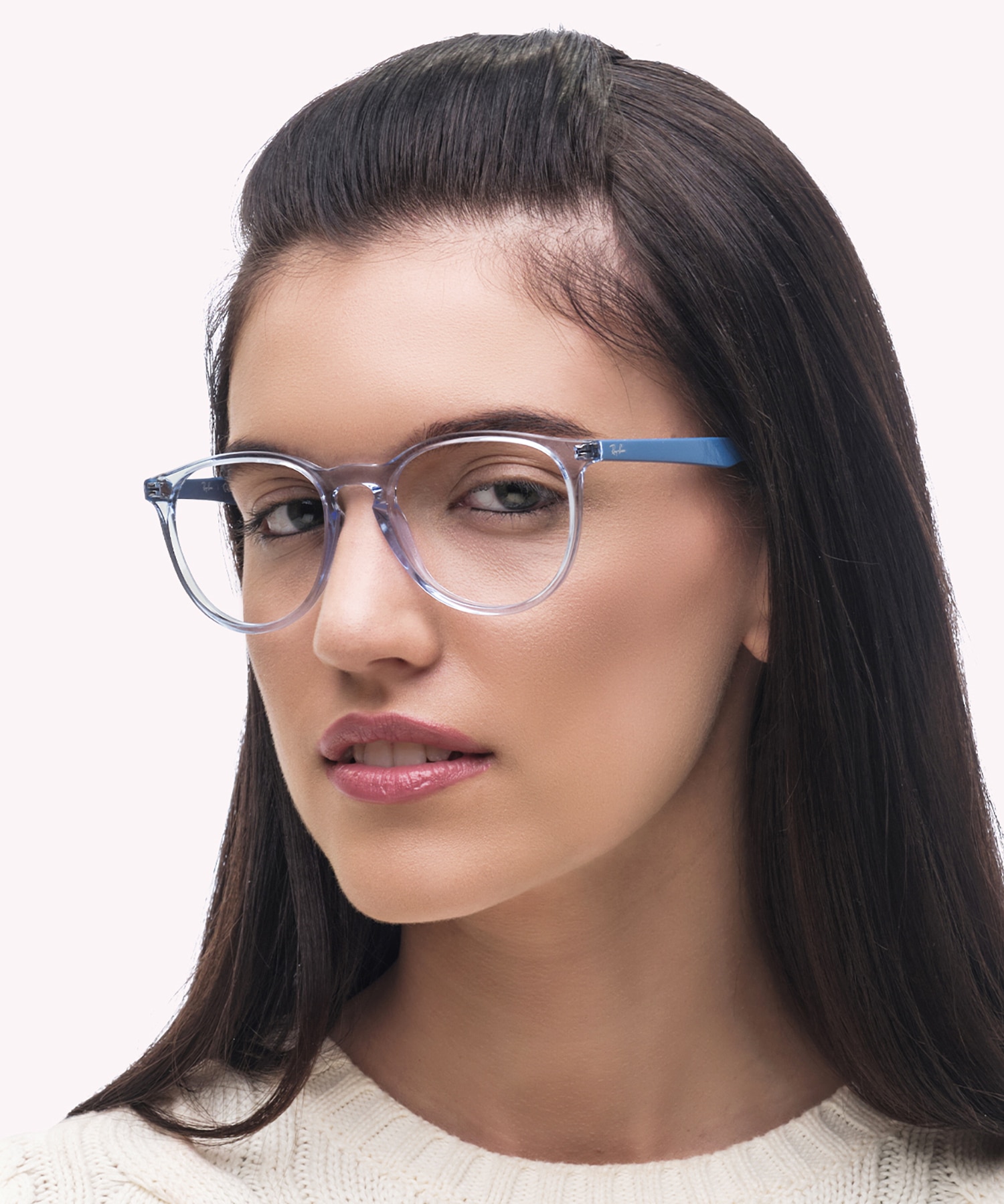 Erika Optics Transparent Light Blue PlasticEyeglass Frames for Women for Glasses Direct