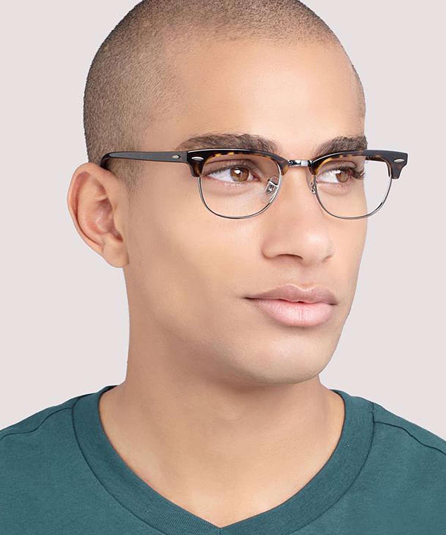 Clubmaster Optics Dark Havana AcetateEyeglass Frames for Men for Glasses Direct