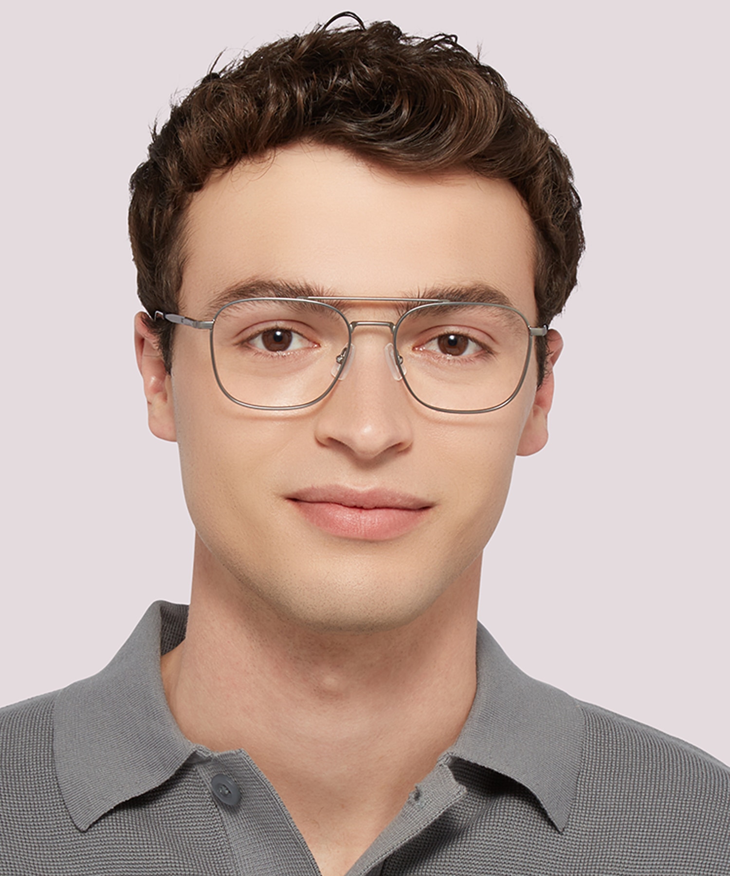 BOSS 1449 Silver Matte MetalEyeglass Frames for Men for Glasses Direct