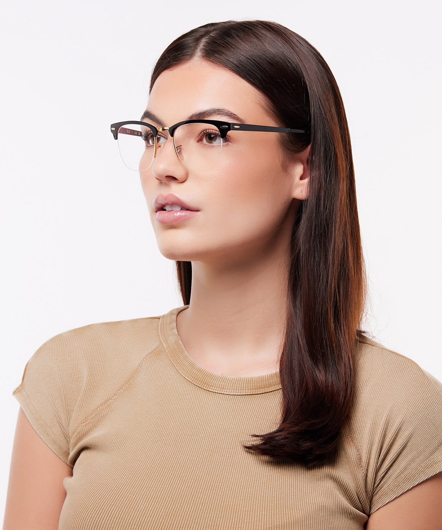 RB3716VM Black On Gold MetalEyeglass Frames for Women for Glasses Direct
