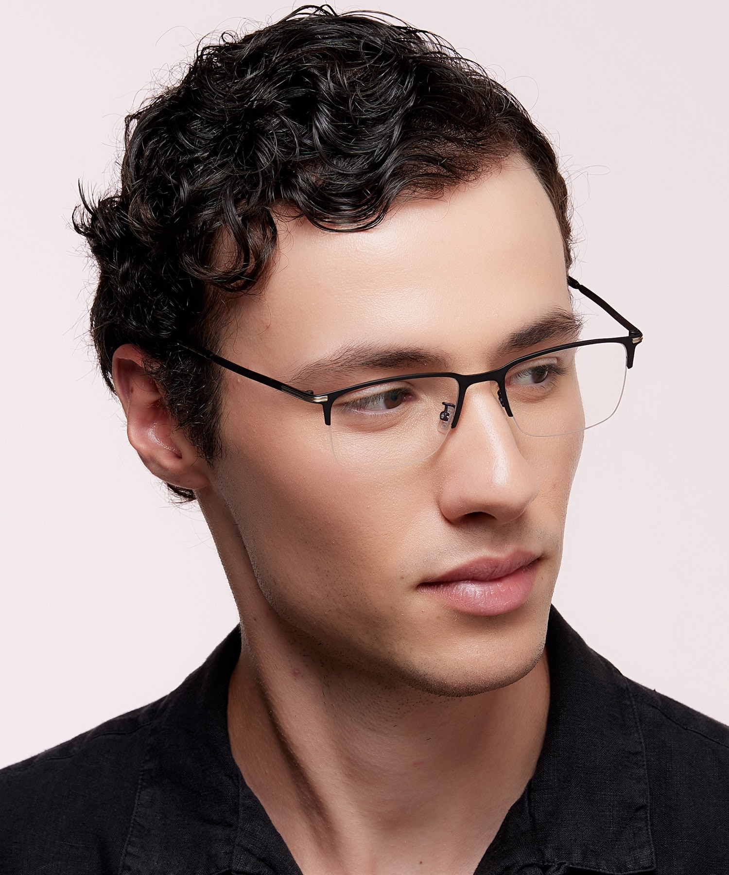 BOSS 1616/F Black MetalEyeglass Frames for Men for Glasses Direct