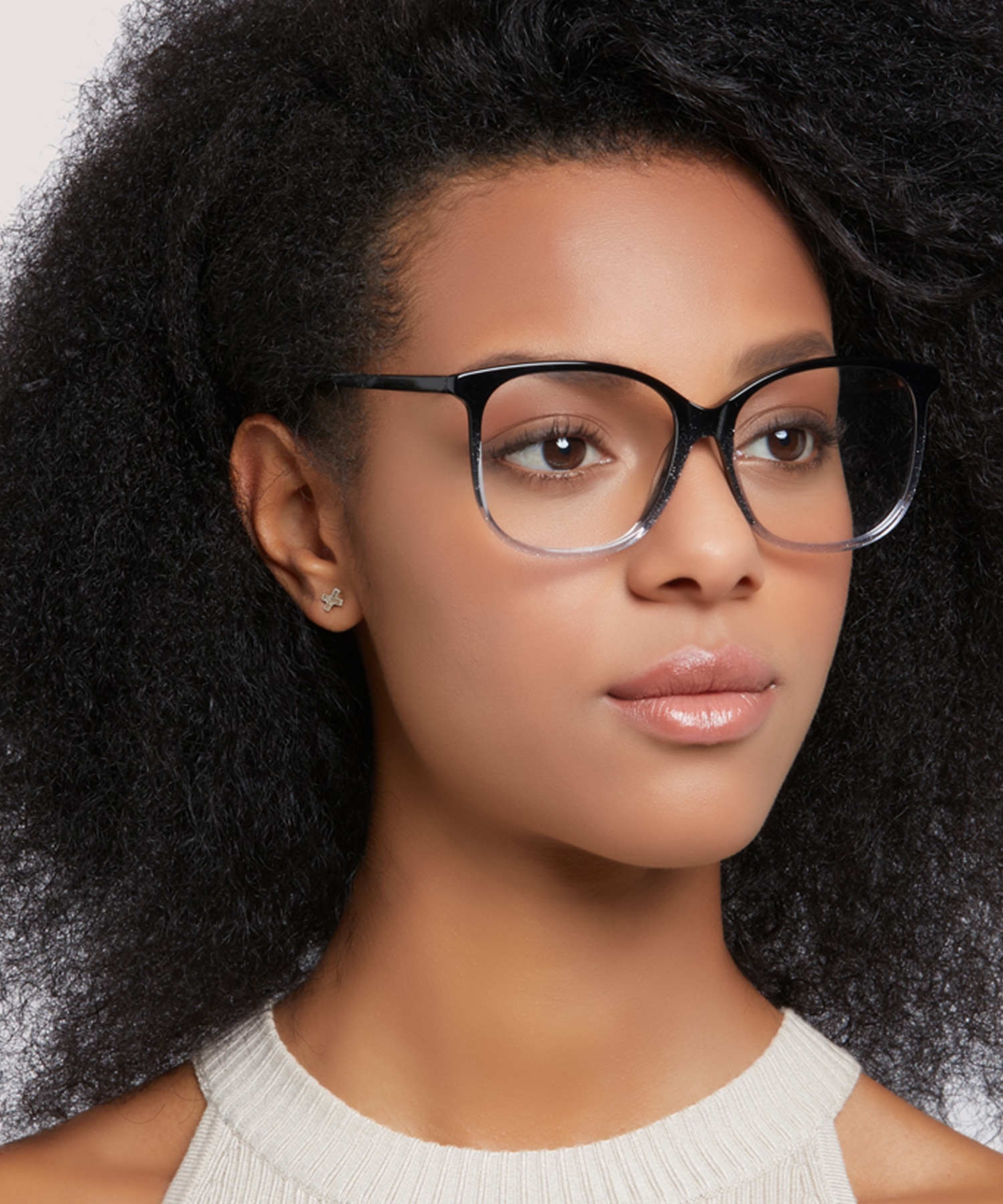 Chelsea Black & Grey AcetateEyeglass Frames for Women for Glasses Direct