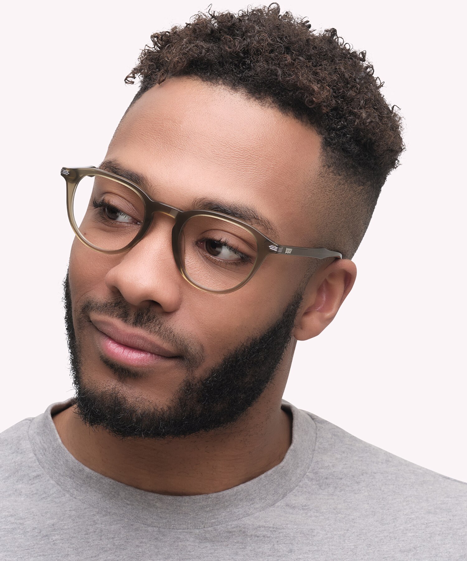 LV 5040 Brown PlasticEyeglass Frames for Men for Glasses Direct