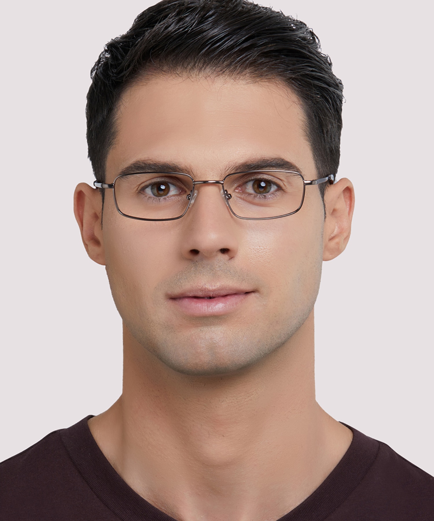 Ellis Matte Gunmetal MetalEyeglass Frames for Men for Glasses Direct