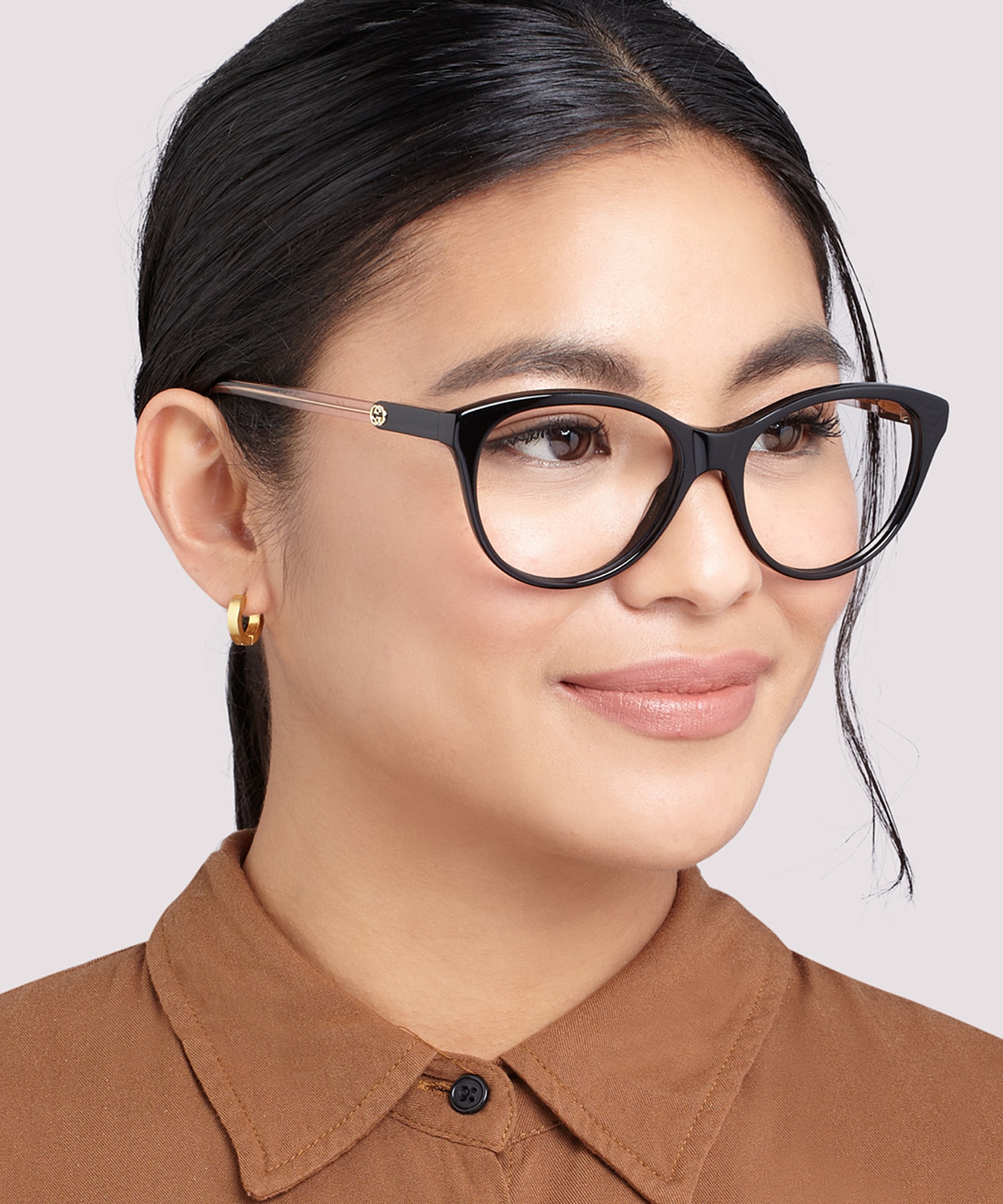 GG0486O Black AcetateEyeglass Frames for Women for Glasses Direct