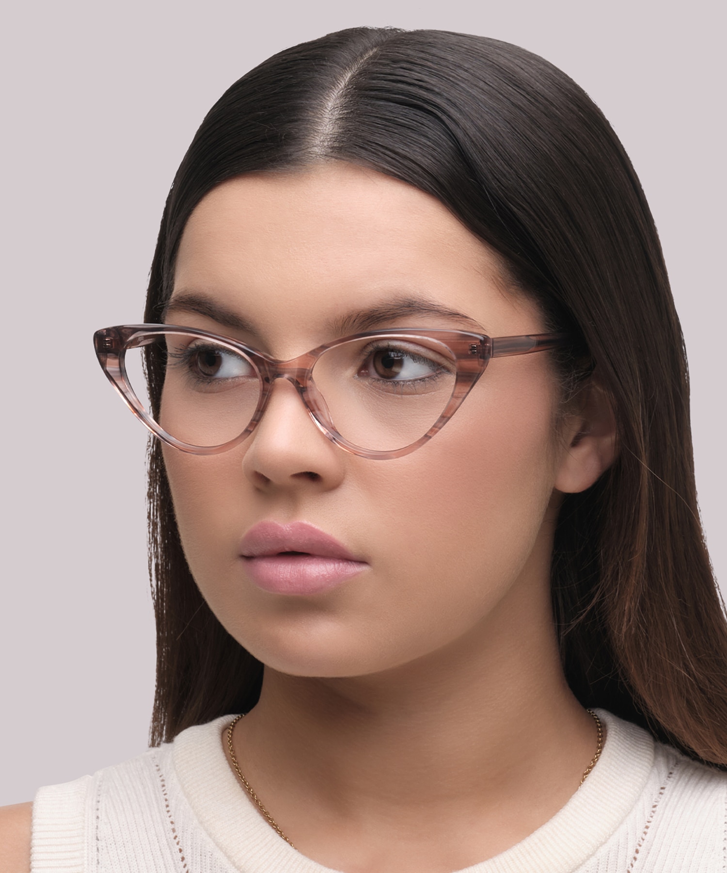 Harriet Crystal Grey Brown Stripes AcetateEyeglass Frames for Women for Glasses Direct