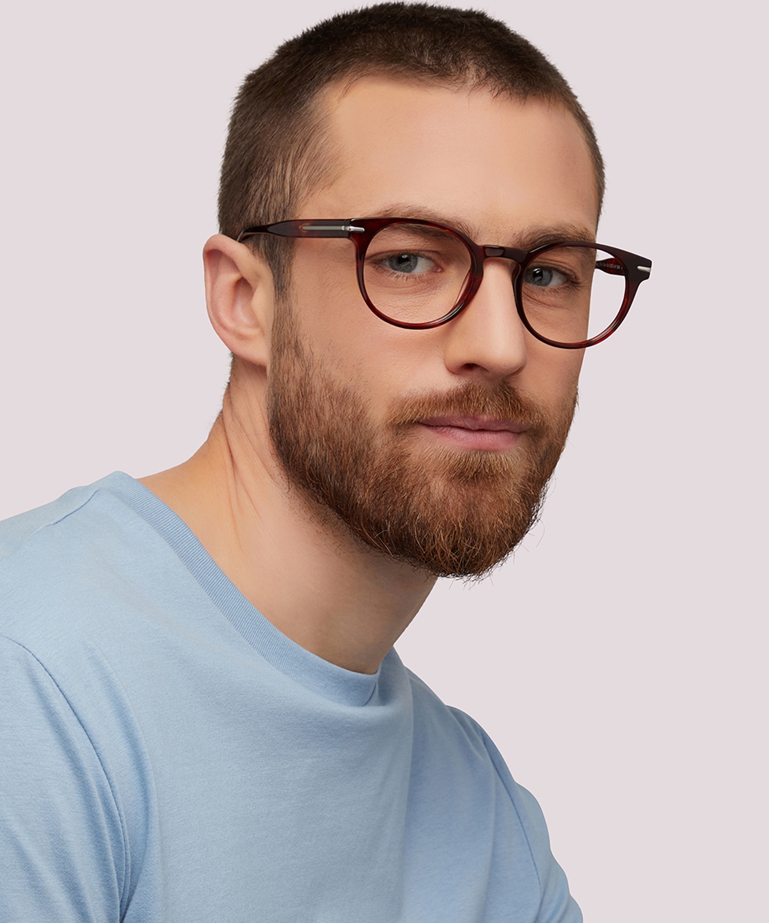 Dalston Shiny Demi Red AcetateEyeglass Frames for Men for Glasses Direct