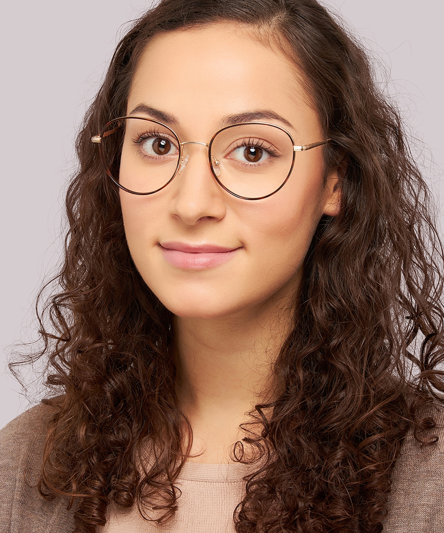 Debden Matte Gold & Honey MetalEyeglass Frames for Women for Glasses Direct