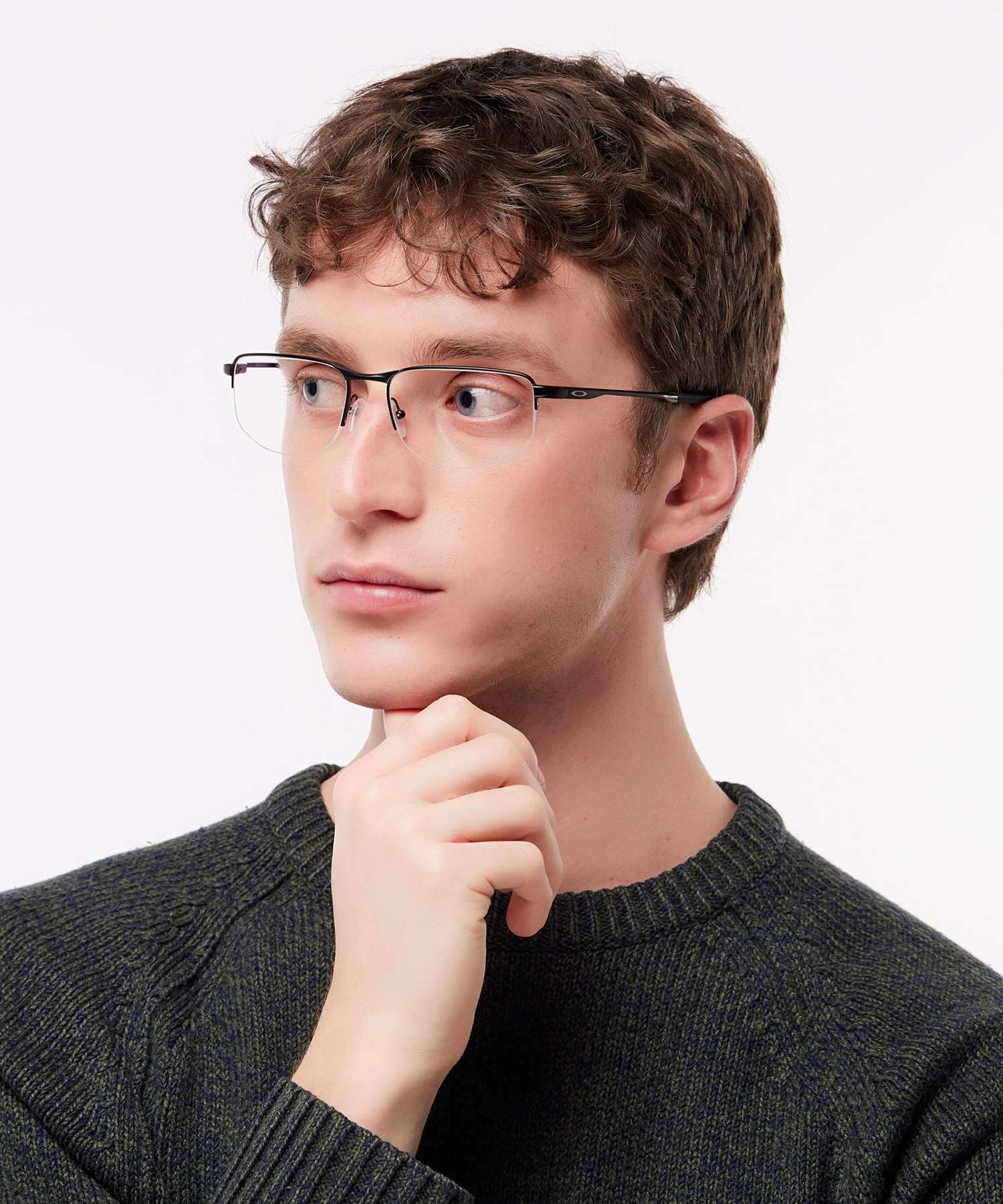 Addams 0.5 Satin Black MetalEyeglass Frames for Men for Glasses Direct