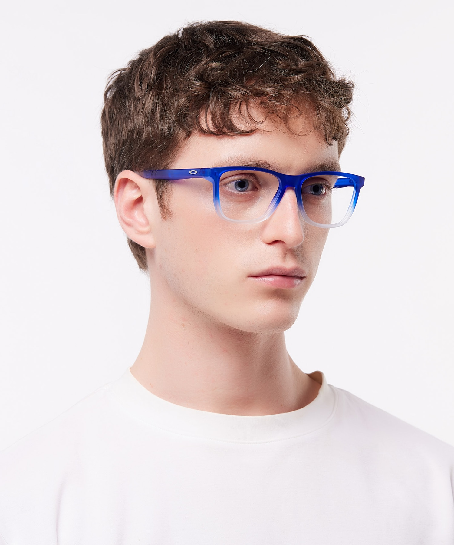 Centerboard Fathom Collection Matte Clear Crystal Blue Fade PlasticSunglass Frames for Men for Glasses Direct
