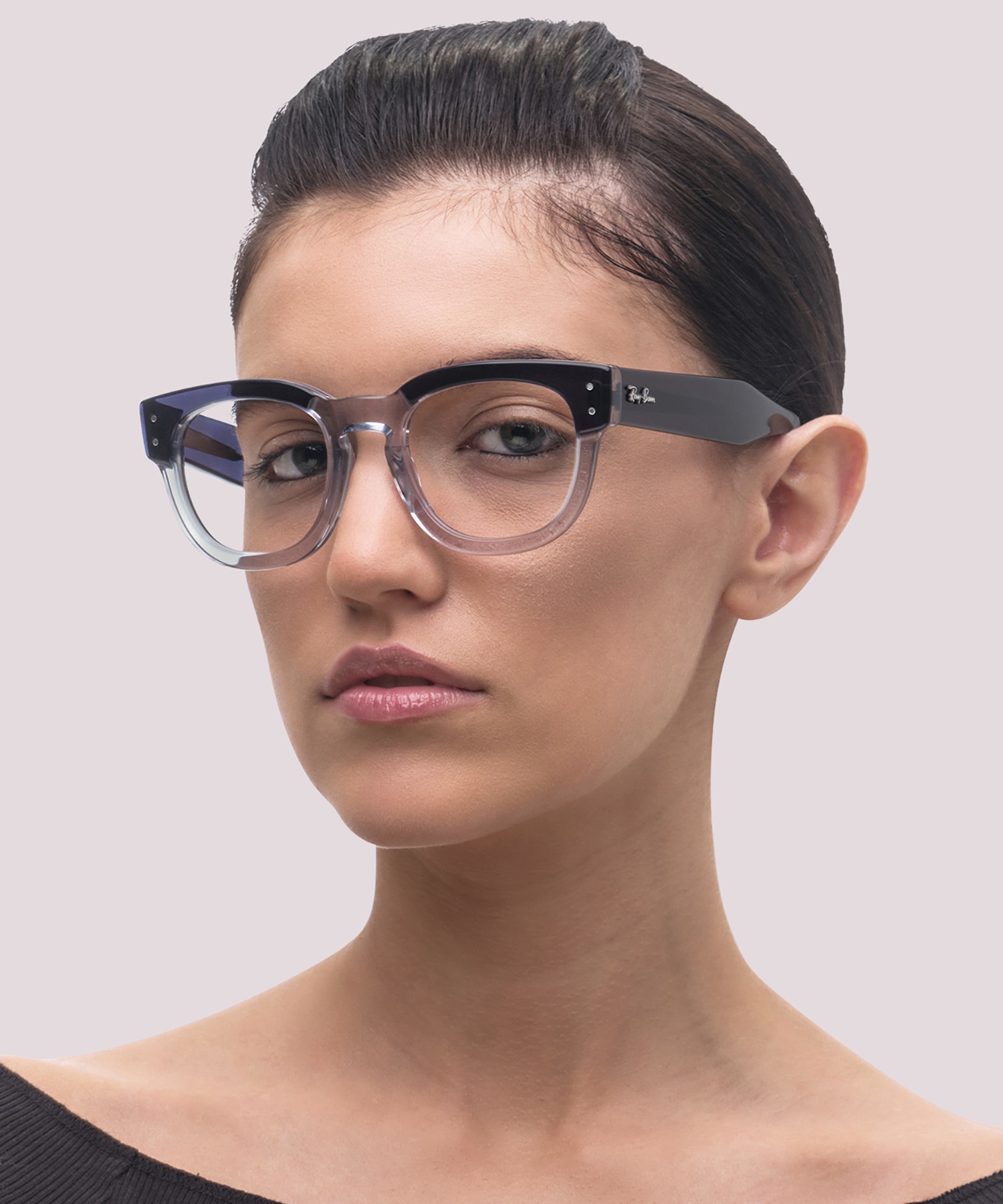 RB0298V Blue On Transparent Blue AcetateEyeglass Frames for Women for Glasses Direct