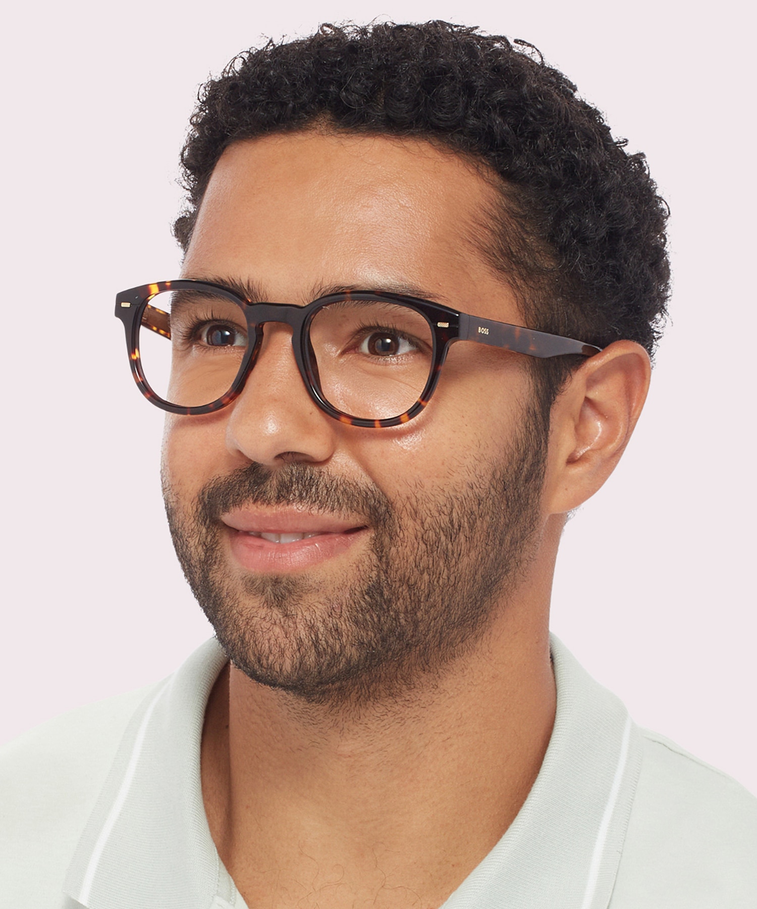 BOSS 1384 Black Gold AcetateSunglass Frames for Men for Glasses Direct