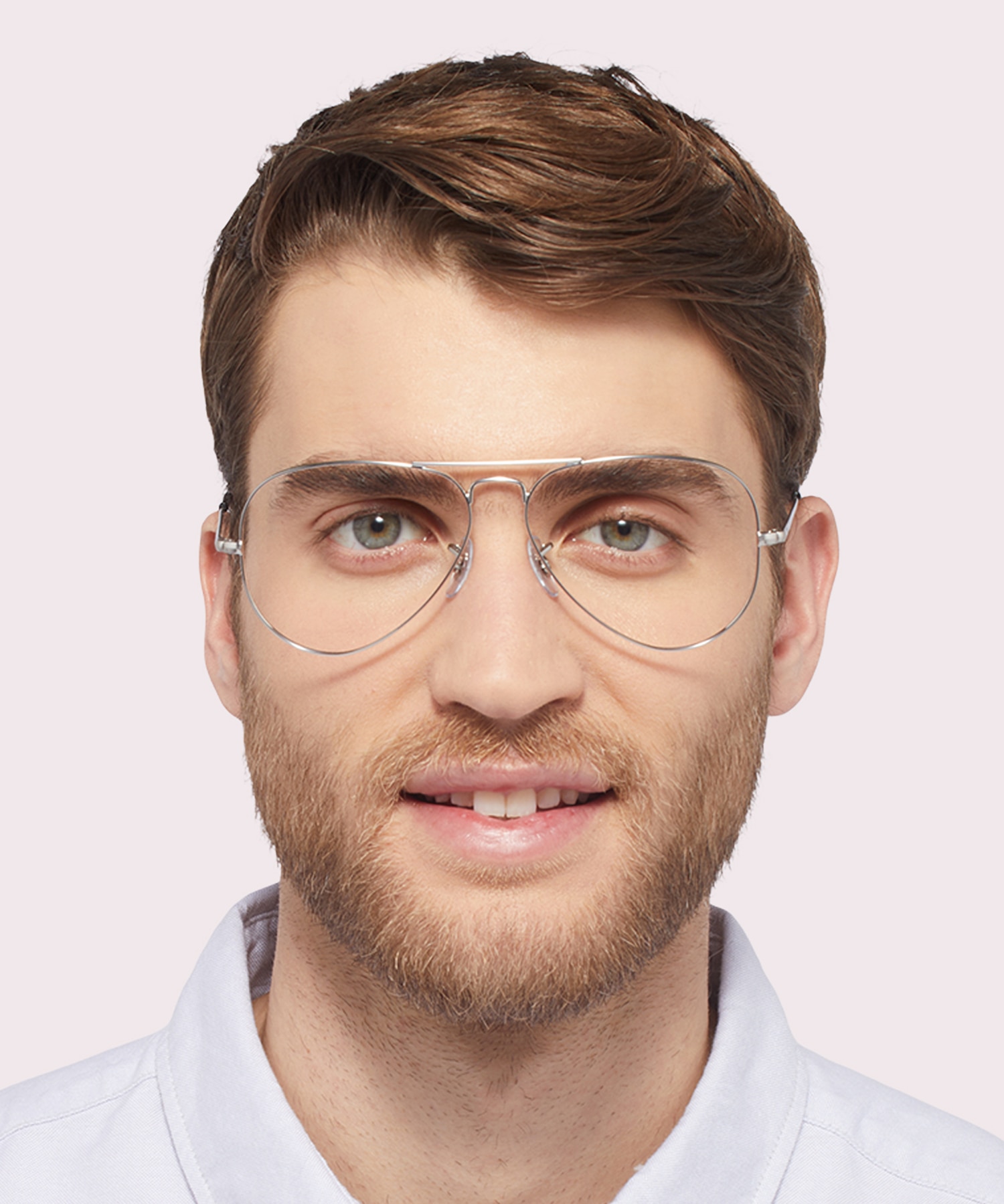 RB6489 Silver MetalEyeglass Frames for Men for Glasses Direct