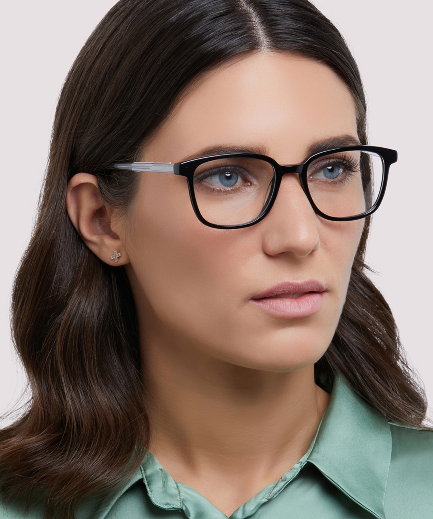 Cooper Shiny Black PlasticEyeglass Frames for Women for Glasses Direct