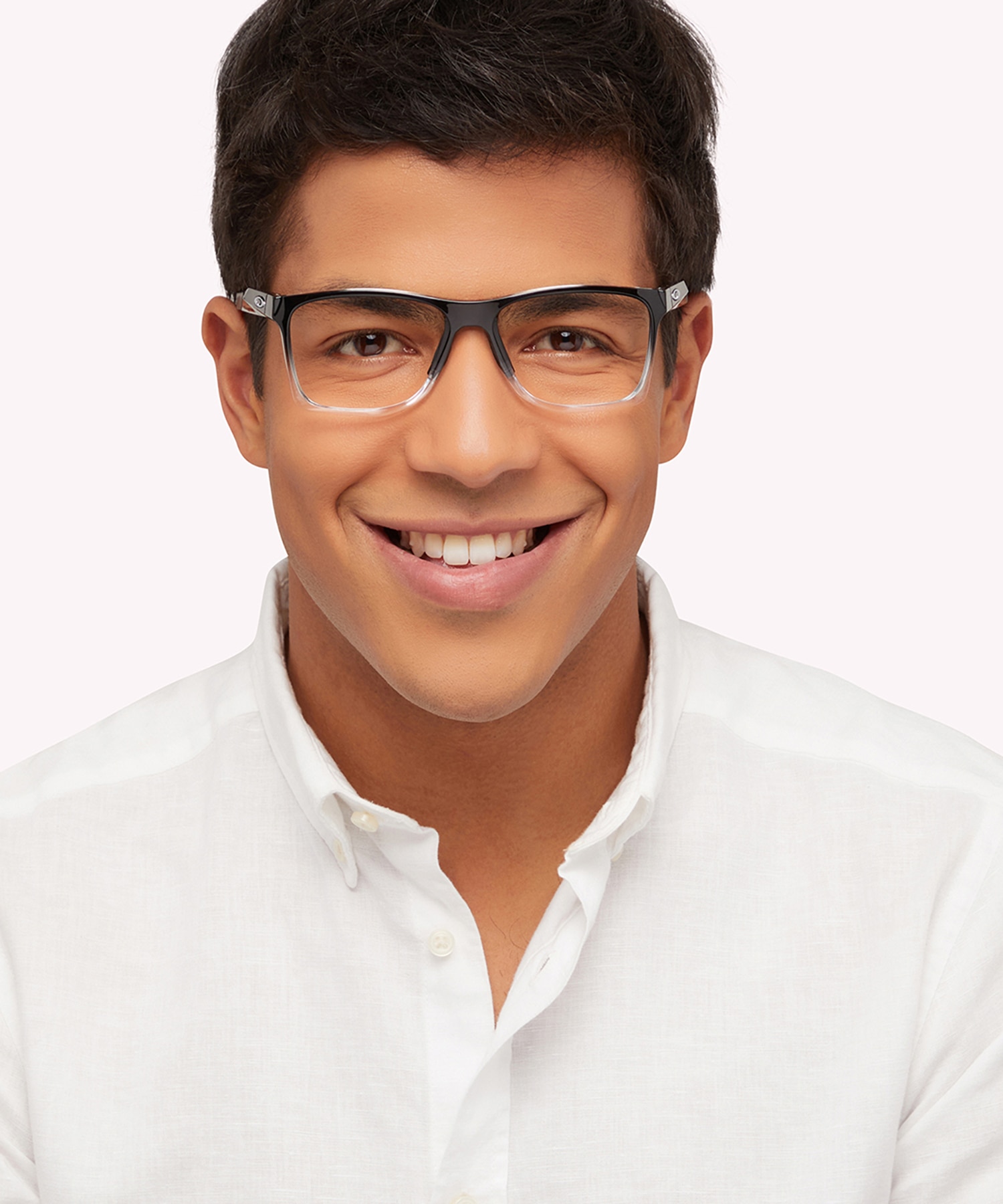 Activate Polished Black Fade PlasticEyeglass Frames for Men for Glasses Direct