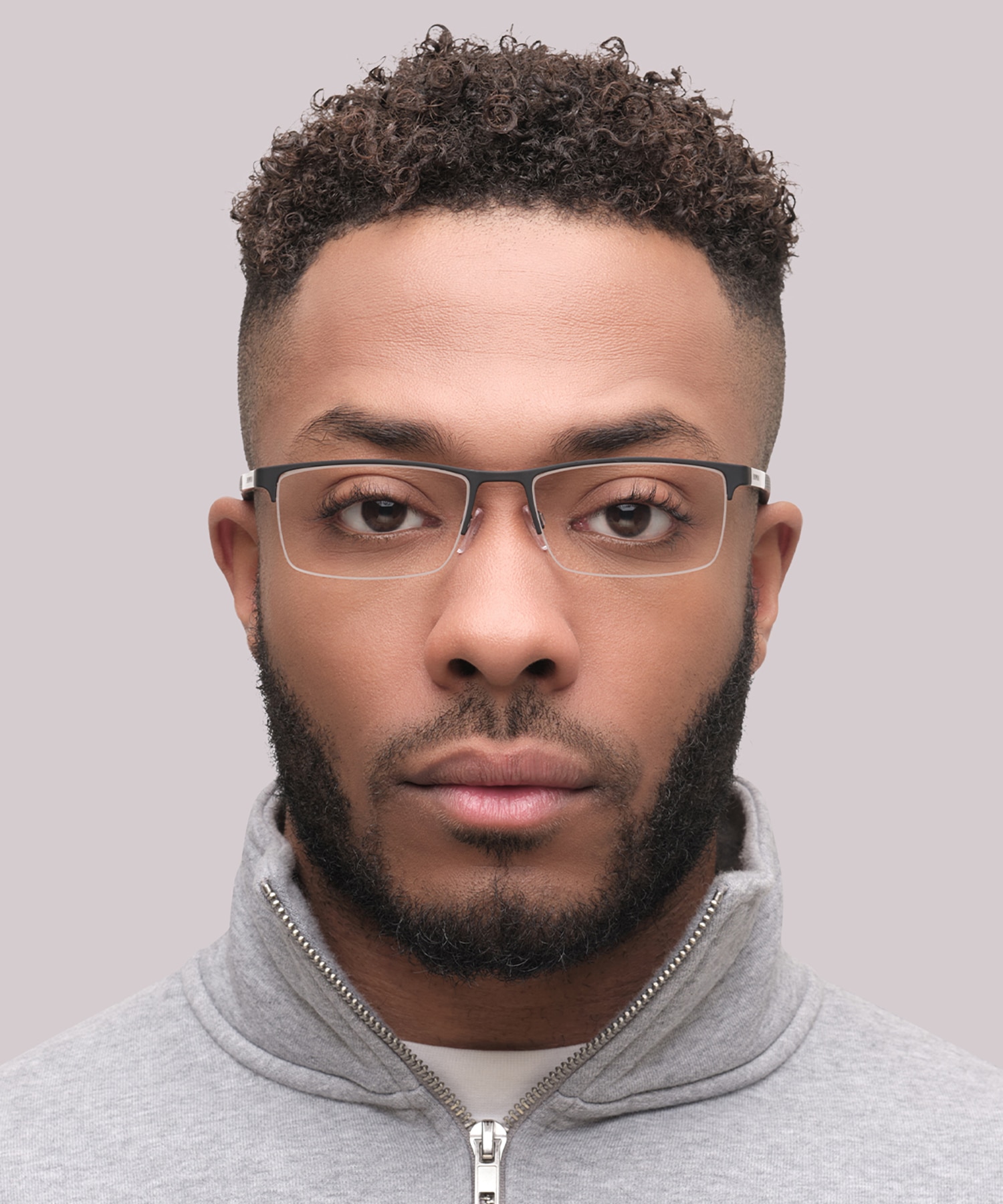 EA1041 Rubber Black MetalEyeglass Frames for Men for Glasses Direct