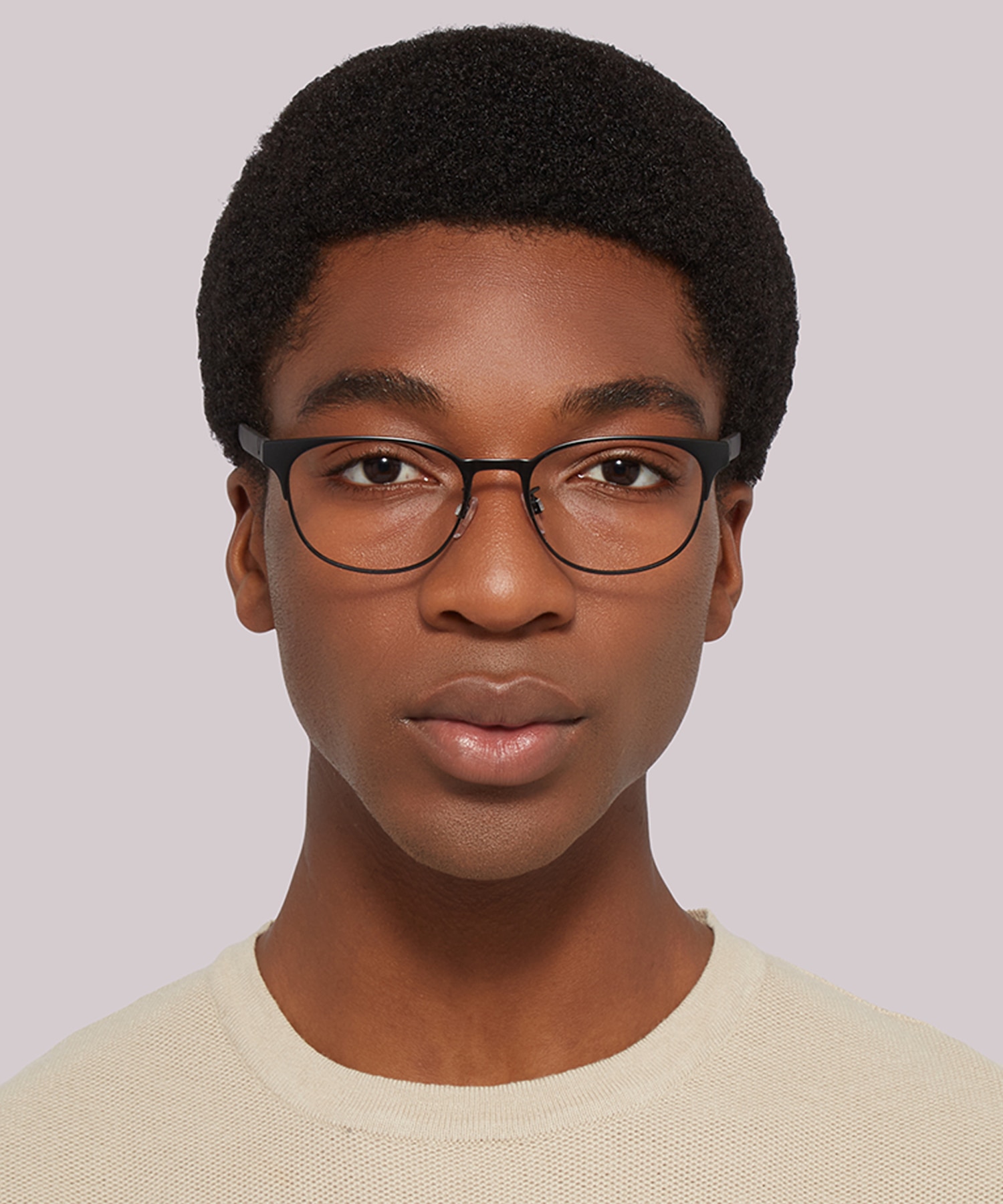 EA1139 Matte Black MetalEyeglass Frames for Men for Glasses Direct