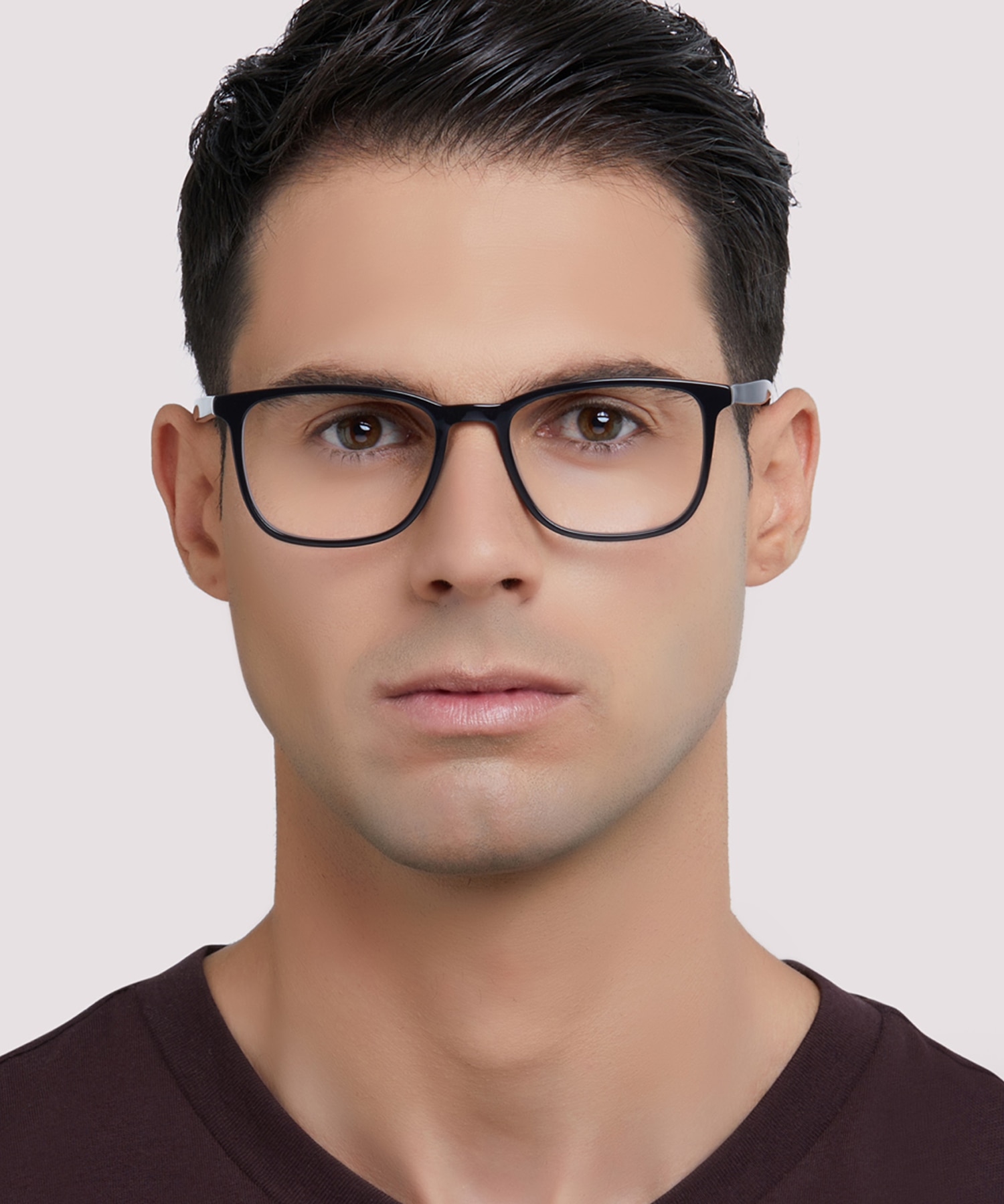 Grayson Black & Grey AcetateEyeglass Frames for Men for Glasses Direct
