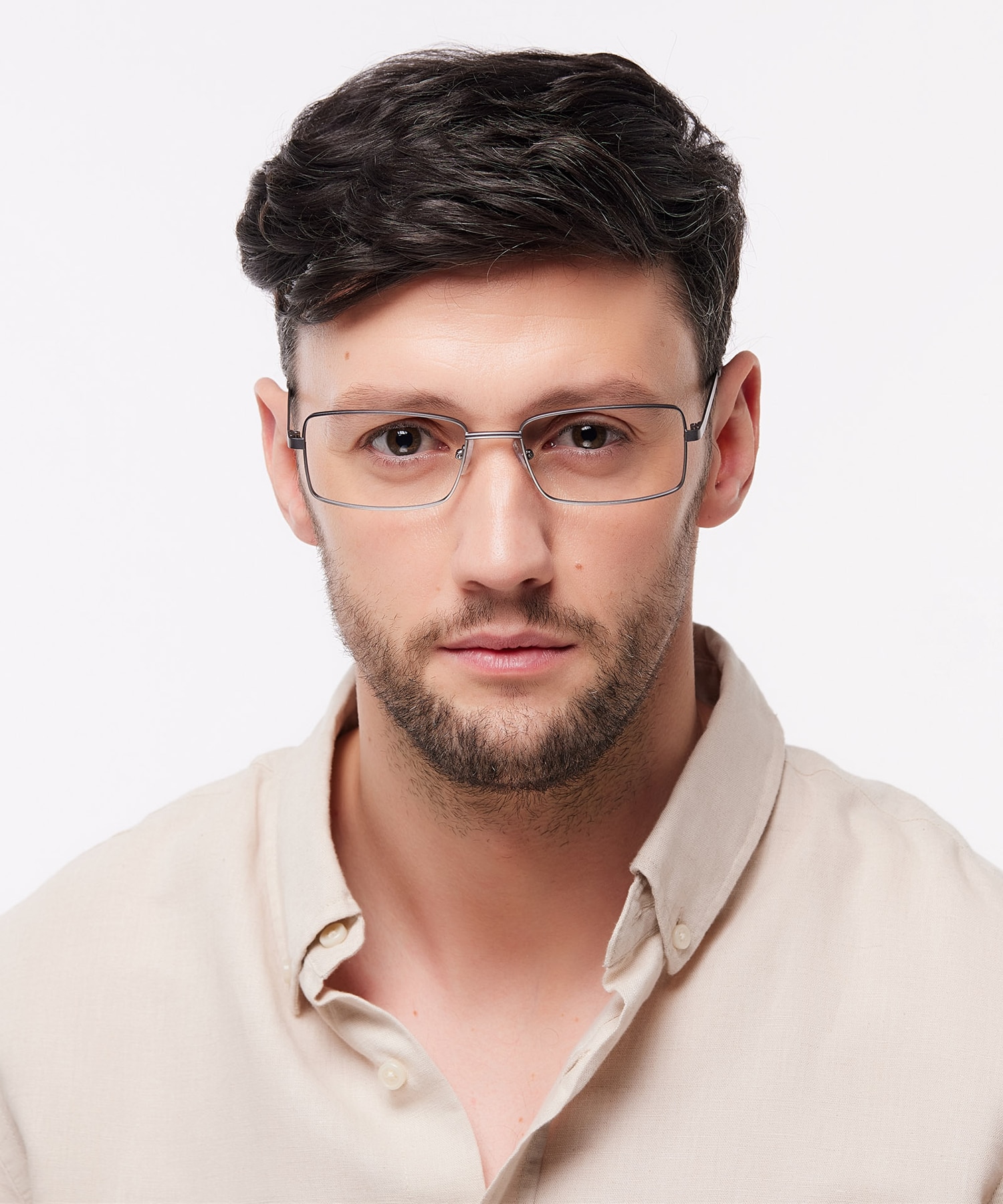 Kai Matte Gunmetal MetalEyeglass Frames for Men for Glasses Direct