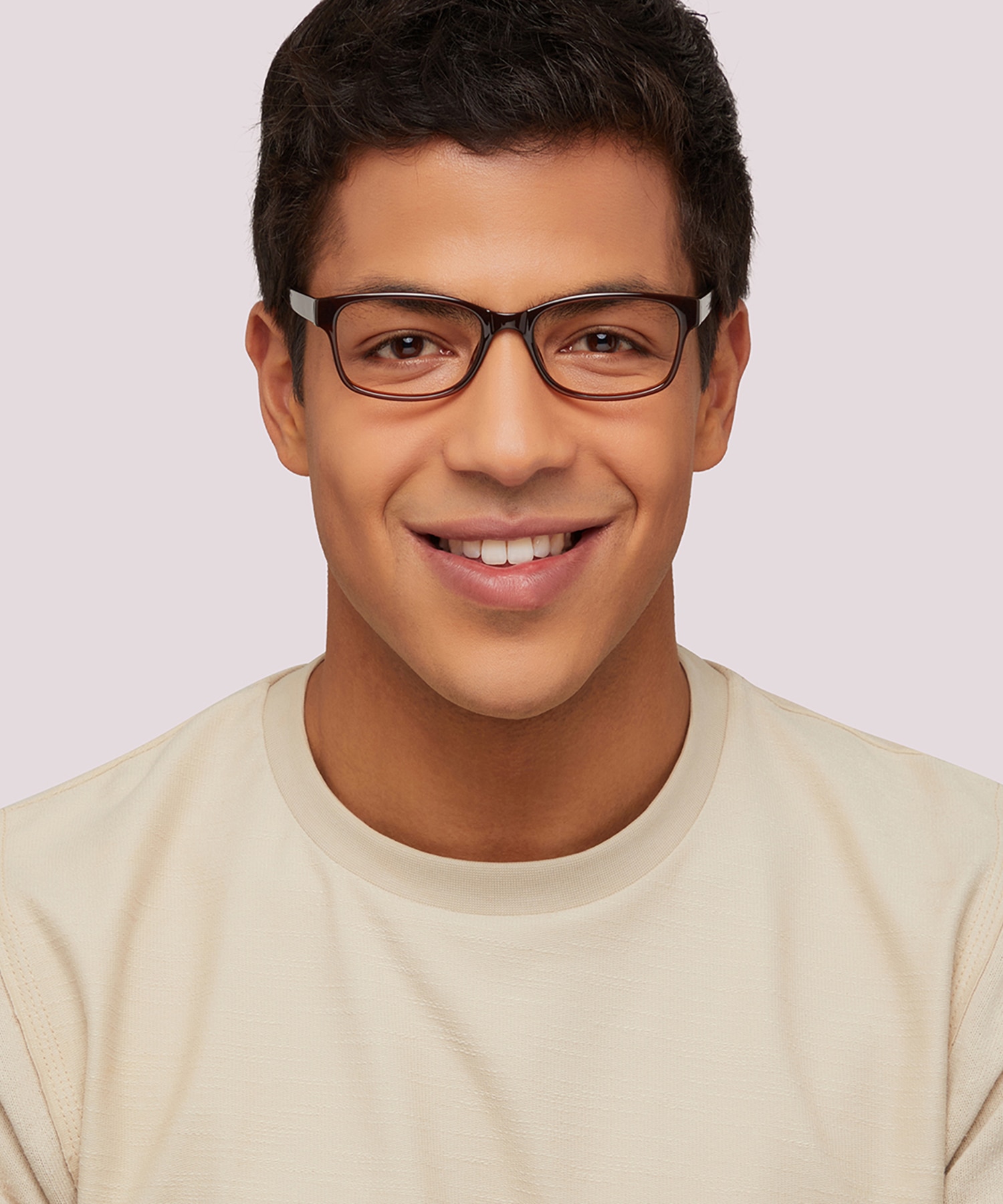 Dewy Brown & Black PlasticEyeglass Frames for Men for Glasses Direct