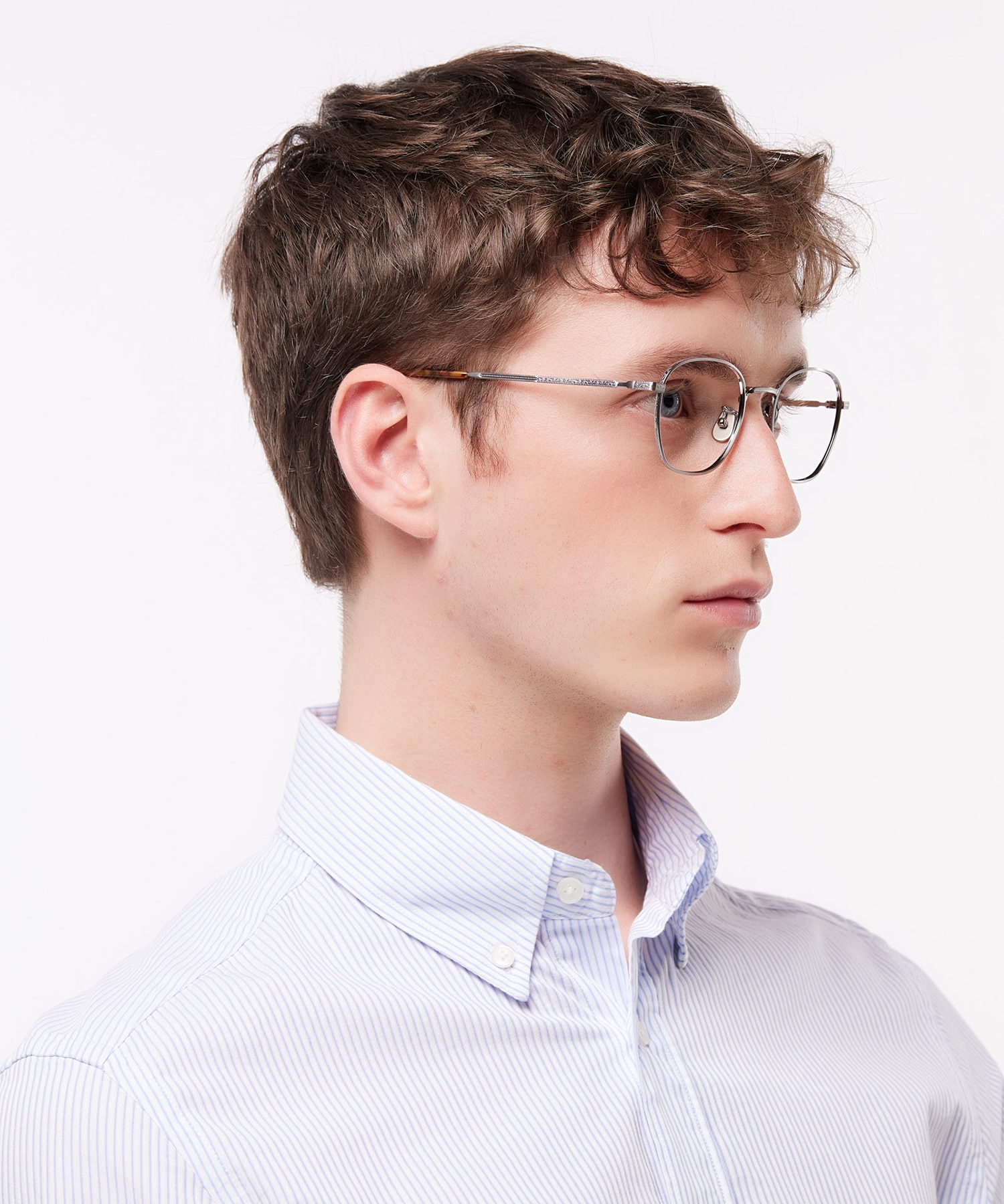 PH1230TD Shiny Brushed Silver TitaniumEyeglass Frames for Men for Glasses Direct