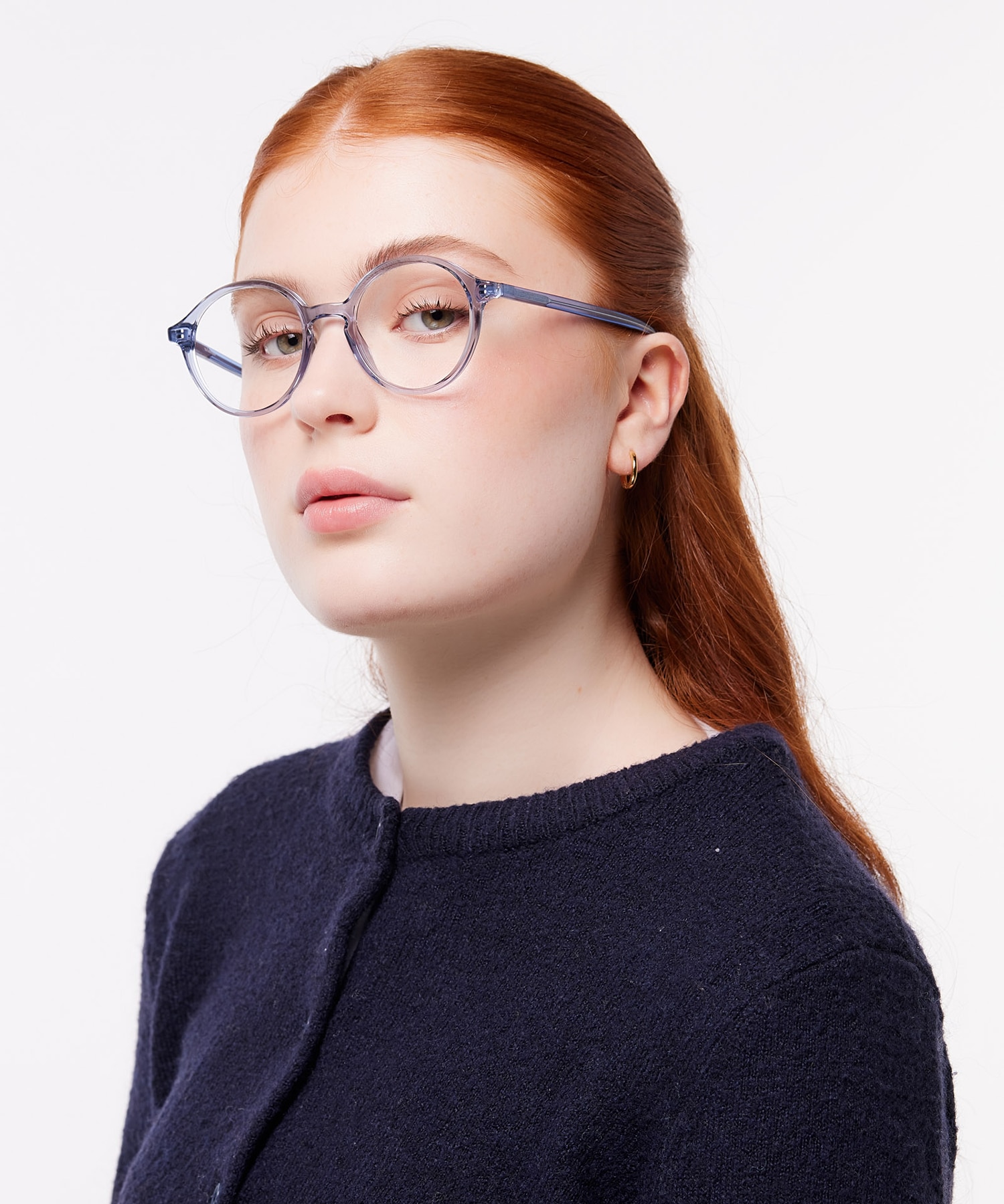 Kasia Crystal Light Blue PlasticEyeglass Frames for Women for Glasses Direct