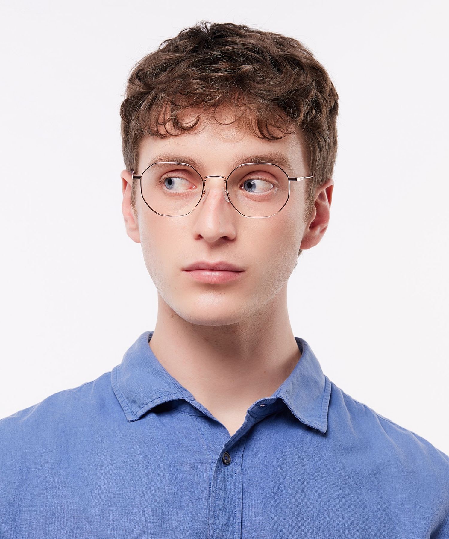 TJ 0096 Gold MetalEyeglass Frames for Men for Glasses Direct
