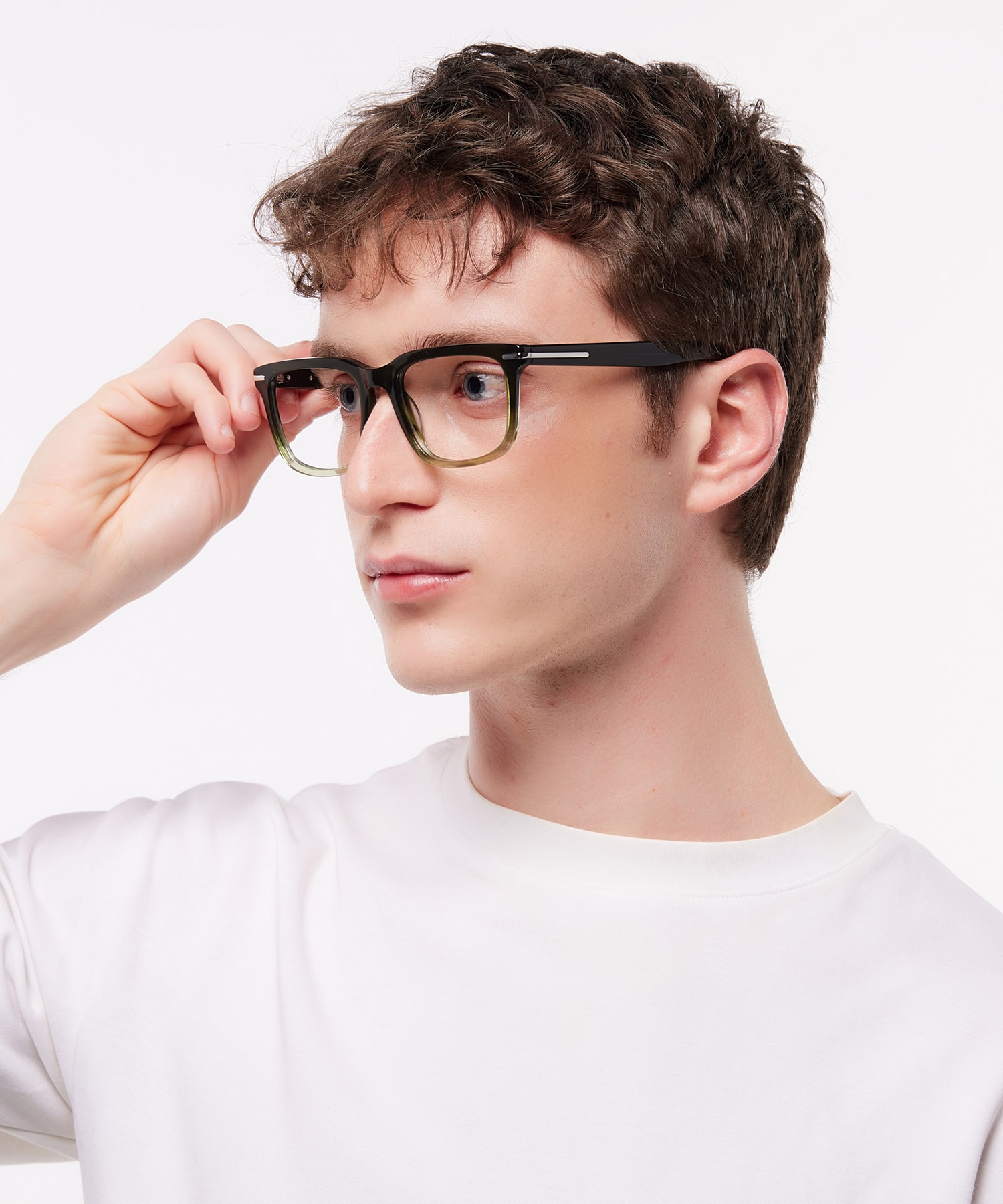Kenton Gradient Horn Green AcetateEyeglass Frames for Men for Glasses Direct